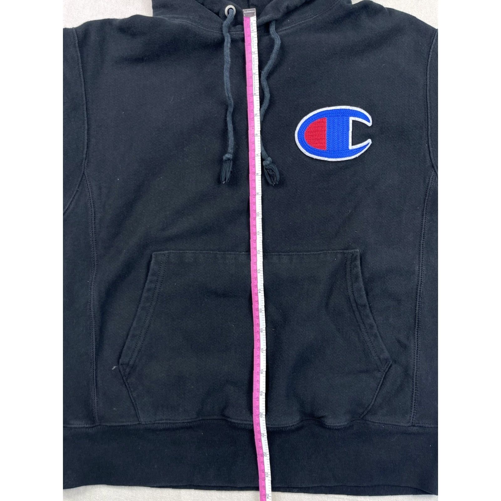 Champion Champion Hoodie Black Men's Medium Sweatshirt Reversible Heavyweight Champion Reverse Weave Logo Patch 90s Sports Mens Size US M / EU 48-50 / 2 - 7 Thumbnail