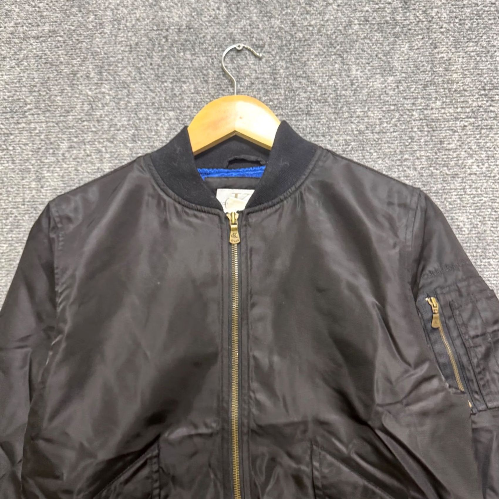 Calvin Klein VINTAGE Calvin Klein Bomber Jacket Women L Black Nylon Blue Liner 90s Mens Womens Boys Girls Size L / US 10 / IT 46 - 5 Thumbnail