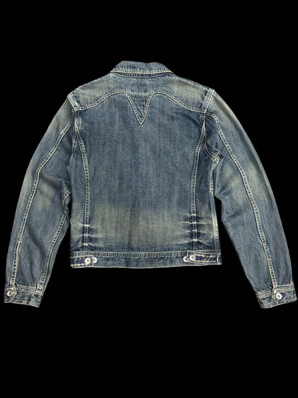 Japanese Brand 💥Westerner Design💥Very Rare Nylaus Slim Fit Trucker F523 Size US XS / EU 42 / 0 - 2 Thumbnail