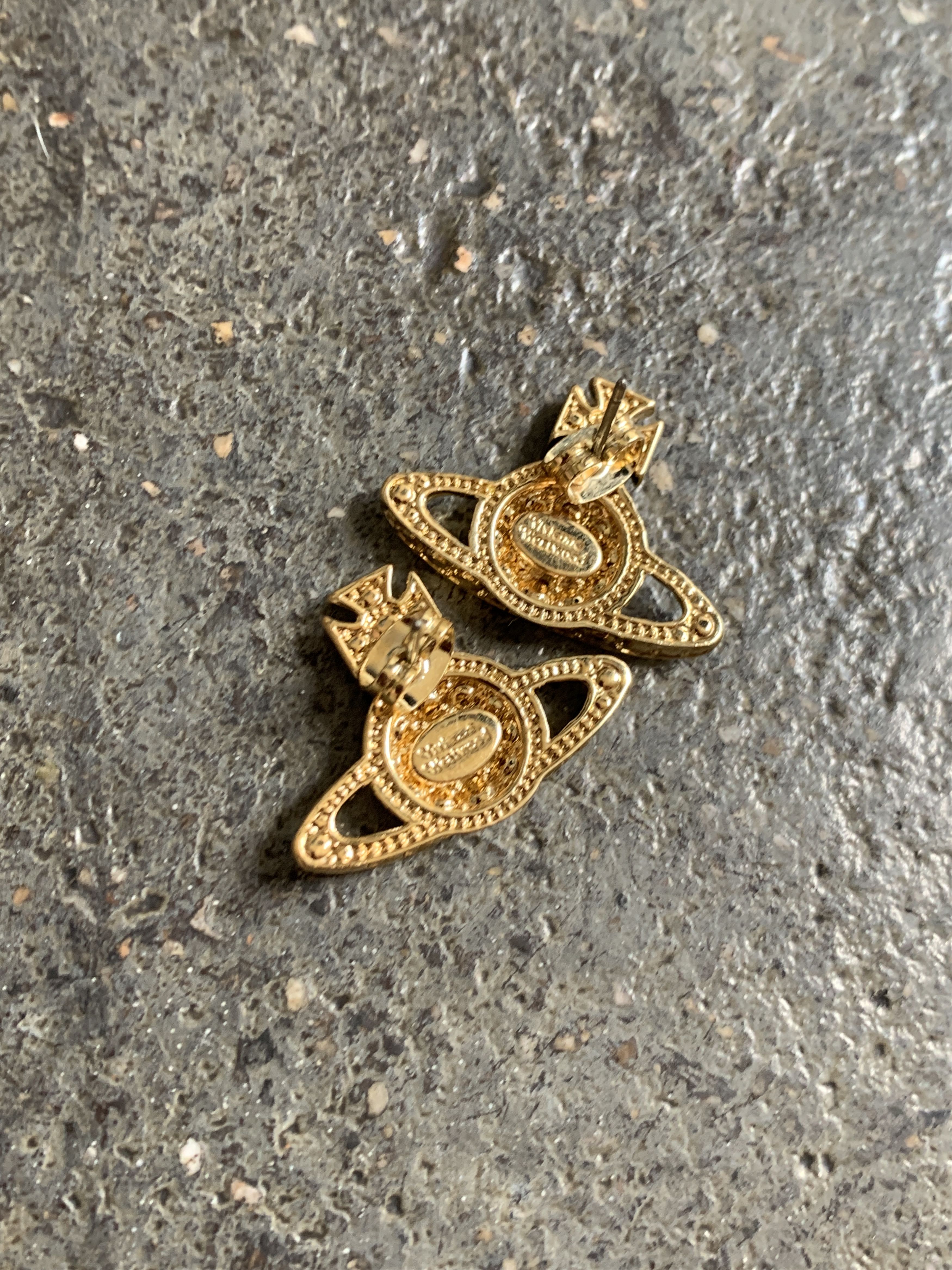 Vivienne Westwood 2014 Vintage New Yellow Orb earrings w/ Swarovski Crystals Size ONE SIZE - 3 Thumbnail
