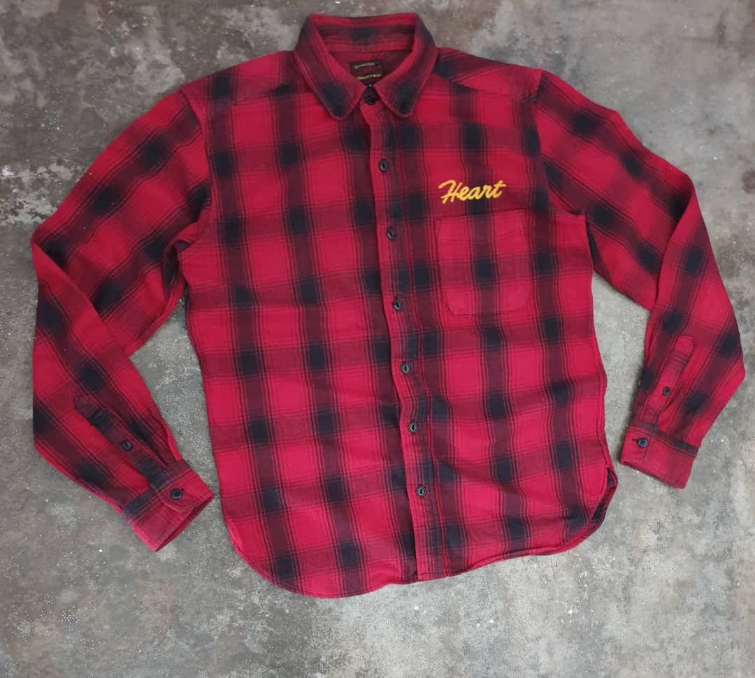 Beams Plus 💥Beams hearts checkered Japanese cafe racer style shirt Size US M / EU 48-50 / 2 - 5 Thumbnail