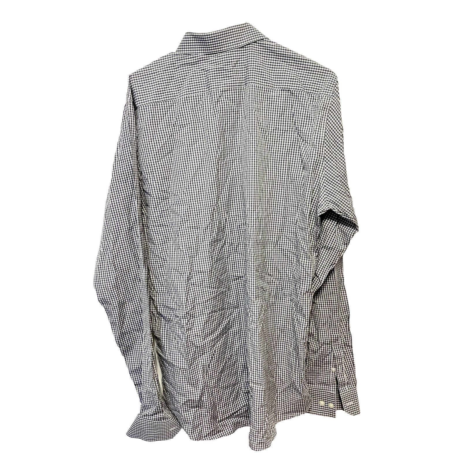 Theory Theory Button Up Size 16.5 Grey Plaid Long Sleeve Collared Size US M / EU 48-50 / 2 - 4 Thumbnail