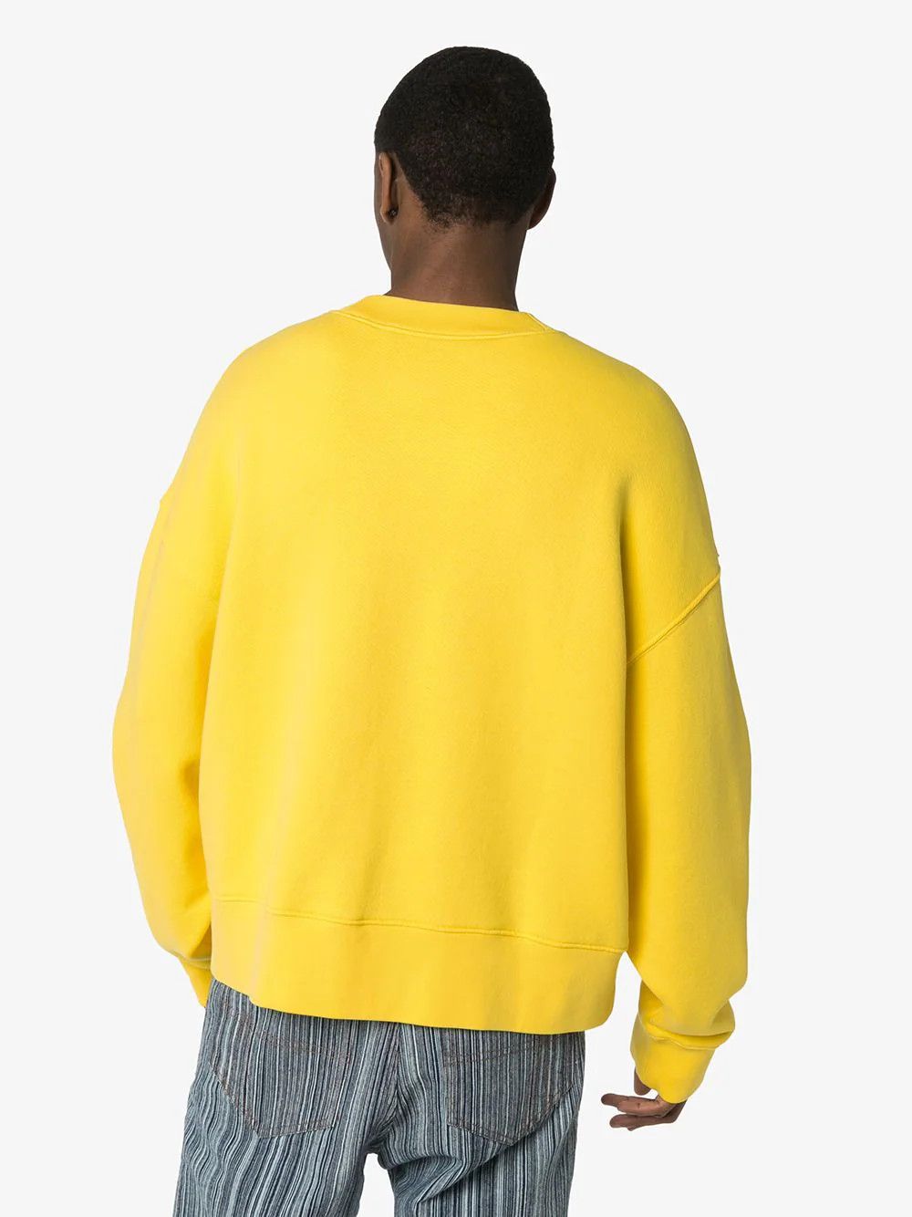 Palm Angels Yellow World In Your Hands Oversized Logo Sweatshirt Size US L / EU 52-54 / 3 - 5 Thumbnail