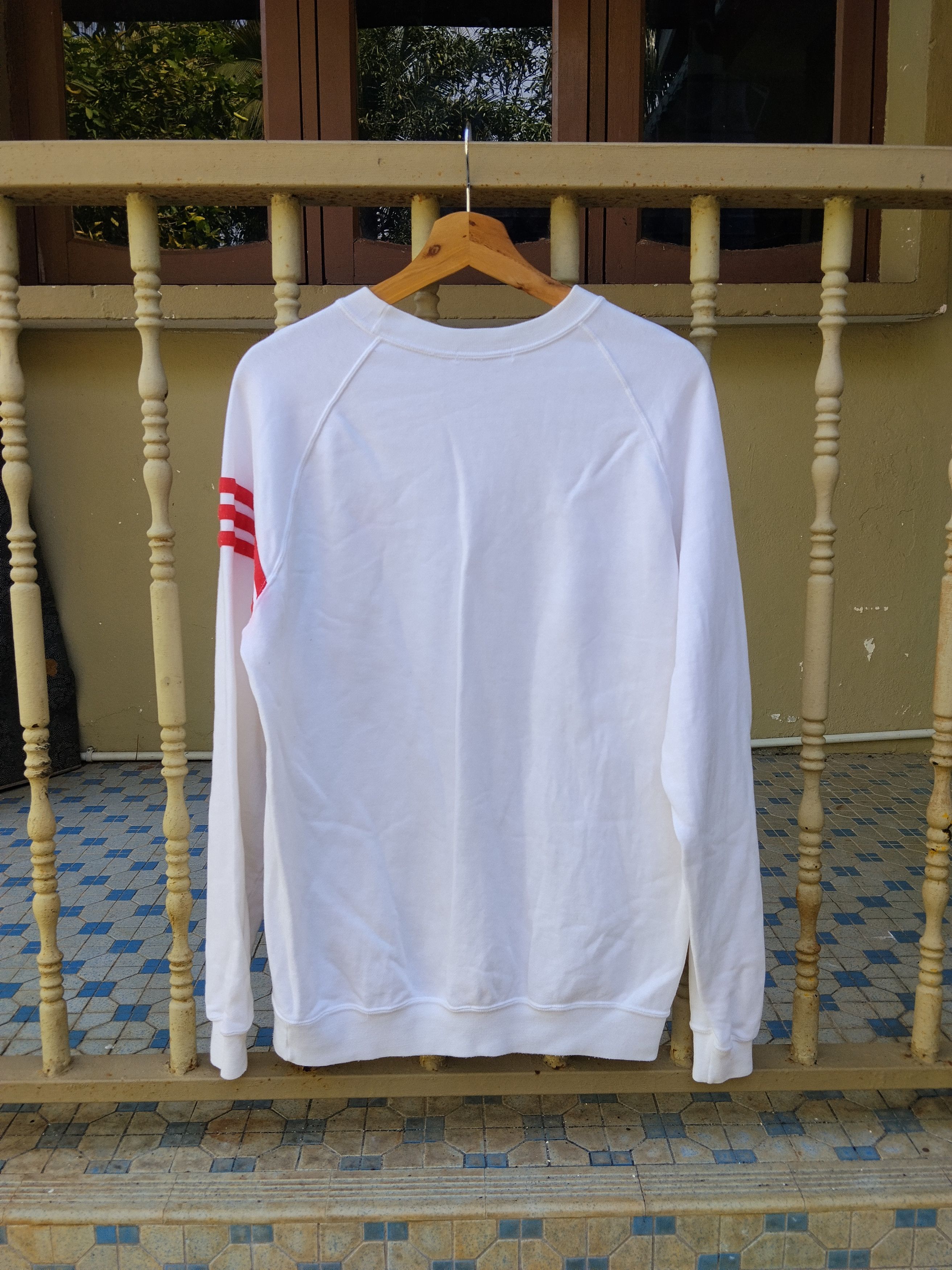 Adidas Vintage 80's Adidas Trefoil Sweatshirts Size US L / EU 52-54 / 3 - 2 Thumbnail