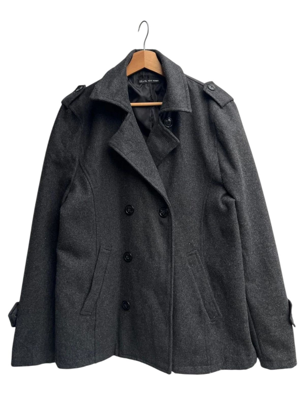 Tete Homme Black on Tete Homme Double Breasted Jacket Size US L / EU 52-54 / 3 - 2 Thumbnail