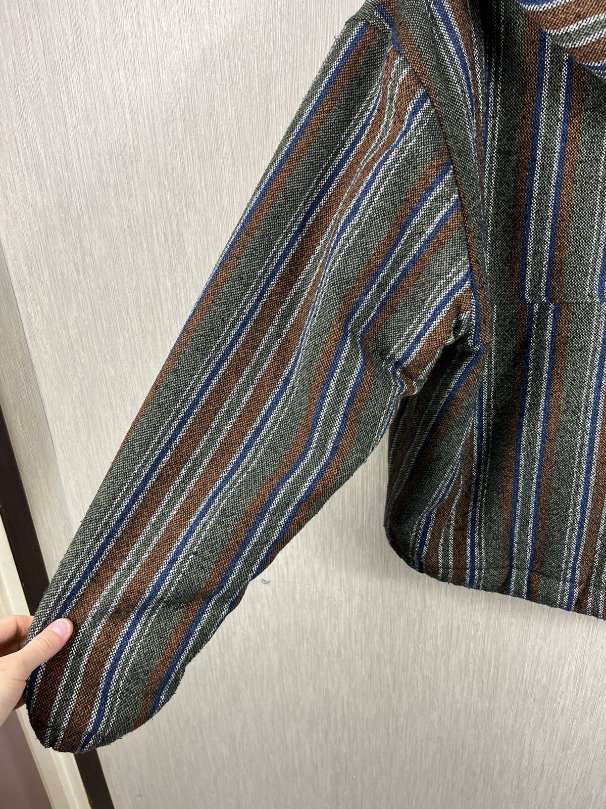 Stussy × Vintage Vintage Stussy wool work jacket striped insulated sherpa Size US M / EU 48-50 / 2 - 19 Thumbnail