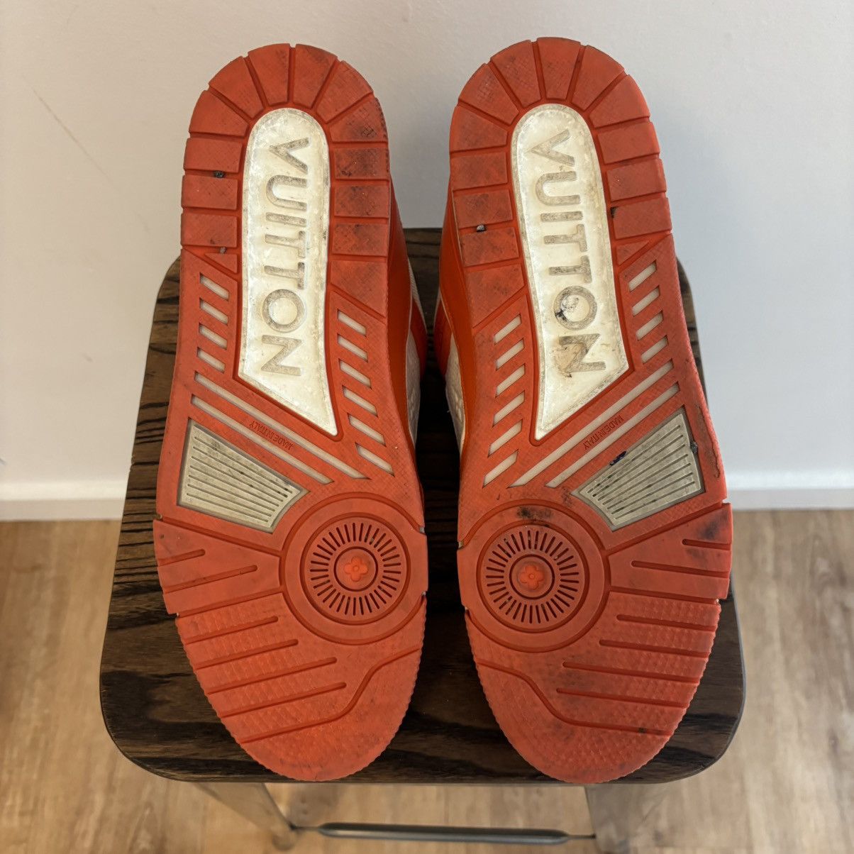 Louis Vuitton Louis Vuitton Orange Trainers Size 9 LV / 10 USA Size US 9 / EU 42 - 6 Thumbnail