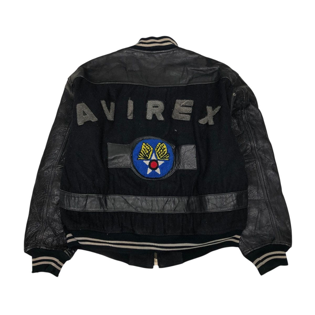 Avirex 🔥VINTAGE AVIREX AMERICA BOMBER VARSITY LEATHER JACKET Size US M / EU 48-50 / 2 - 1 Thumbnail