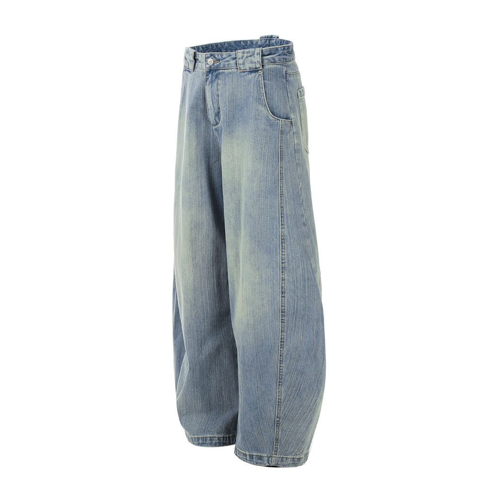 Japanese Brand Street hip-hop retro washed loose scimitar jeans y2k Size US 32 / EU 48 - 2 Thumbnail