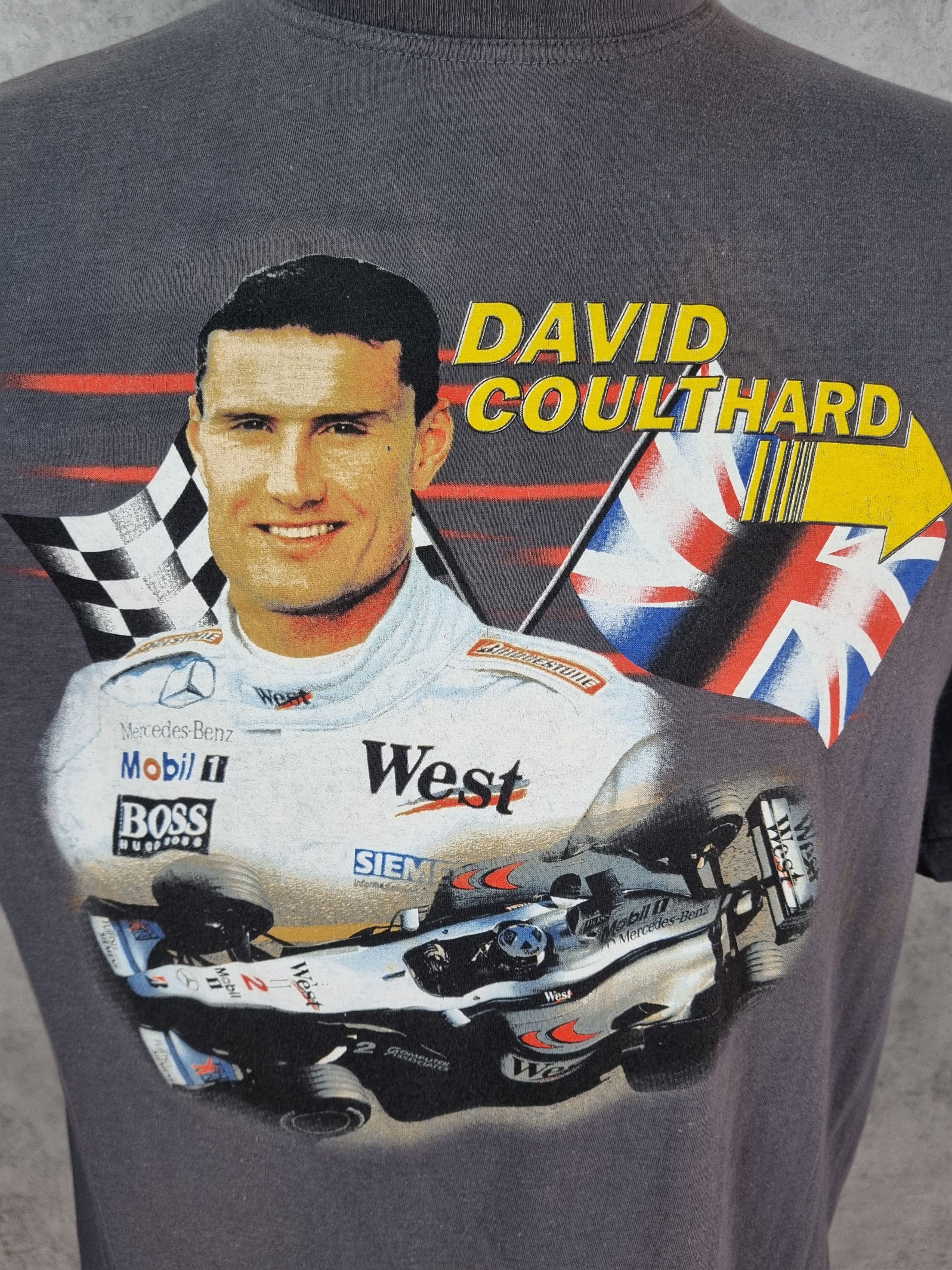 Vintage Portret David Coulthard MOTTORAD Vintage Tee Shirt Size US XL / EU 56 / 4 - 5 Thumbnail