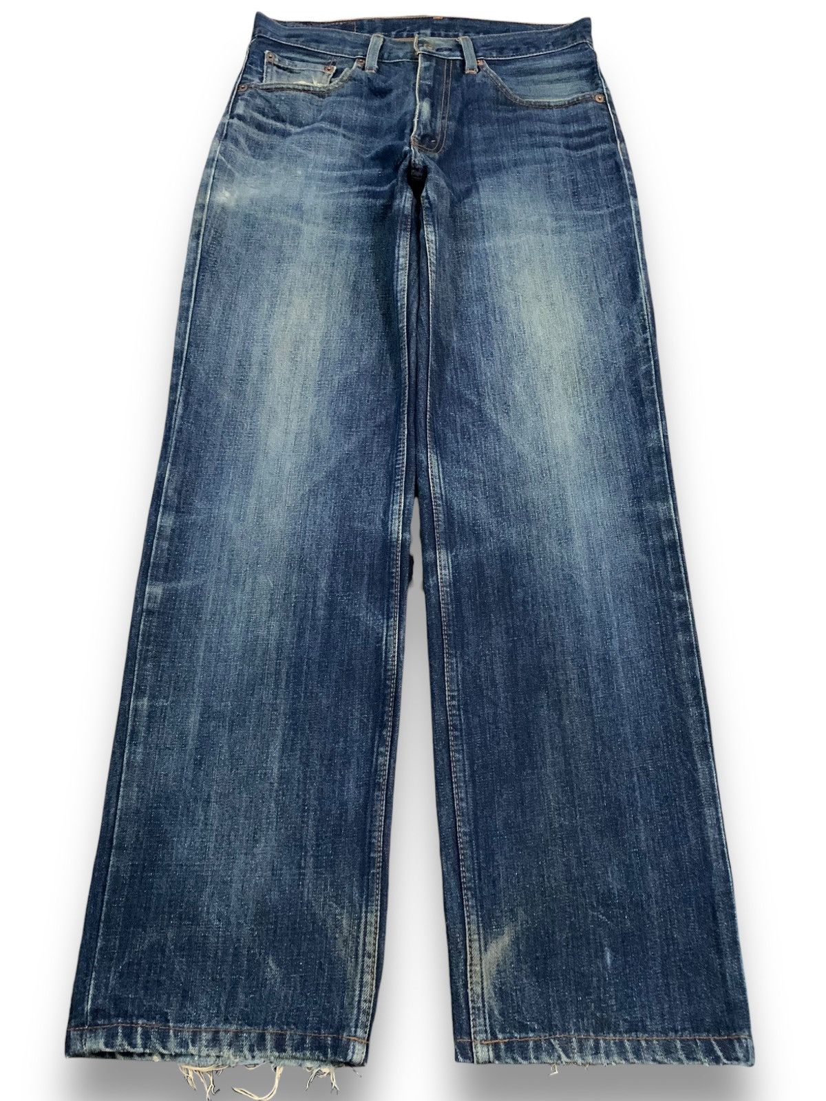 Levi's Vintage 90s Levis 502 Blue Wash Relaxed Fit Ripped Jeans Size US 30 / EU 46 - 1 Thumbnail