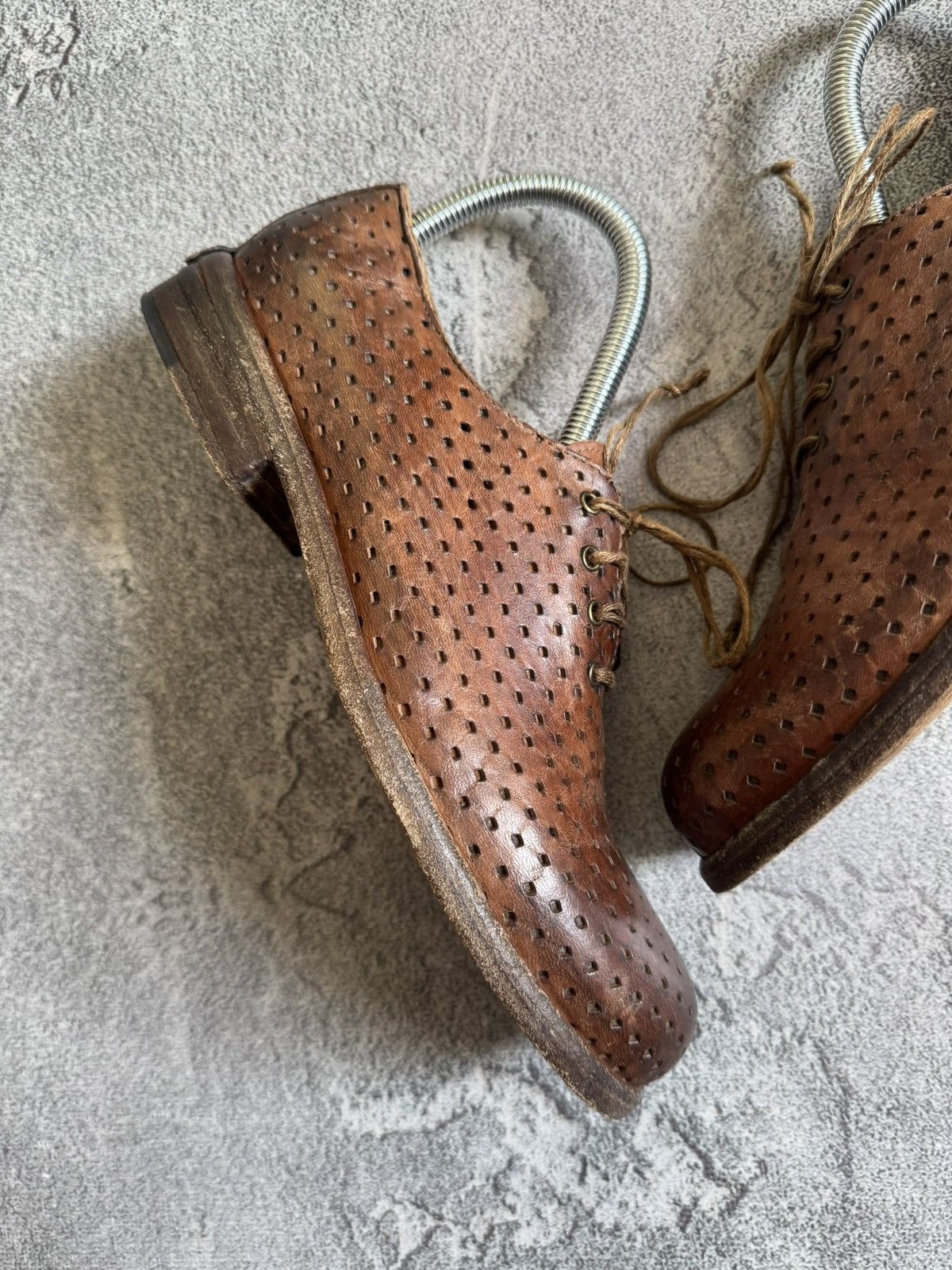 Shoto Shoto 37size leather handcrafted low top shoes boots retro Size US 7 / IT 37 - 3 Thumbnail
