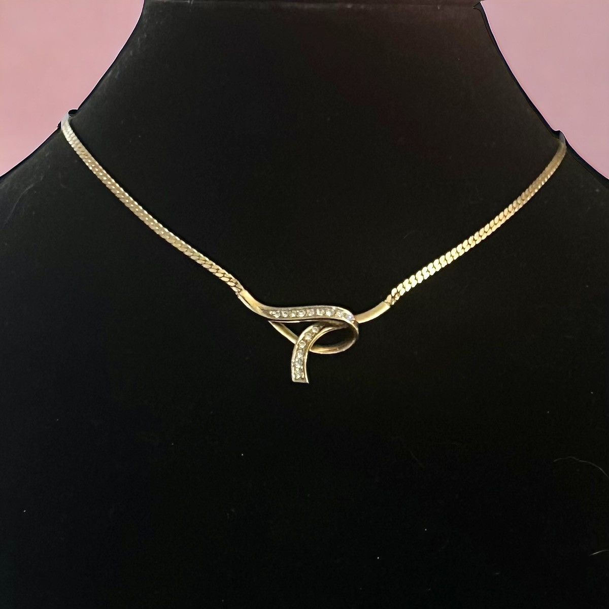 Vintage Vintage rhinestone slip knot necklace Size ONE SIZE - 1 Thumbnail