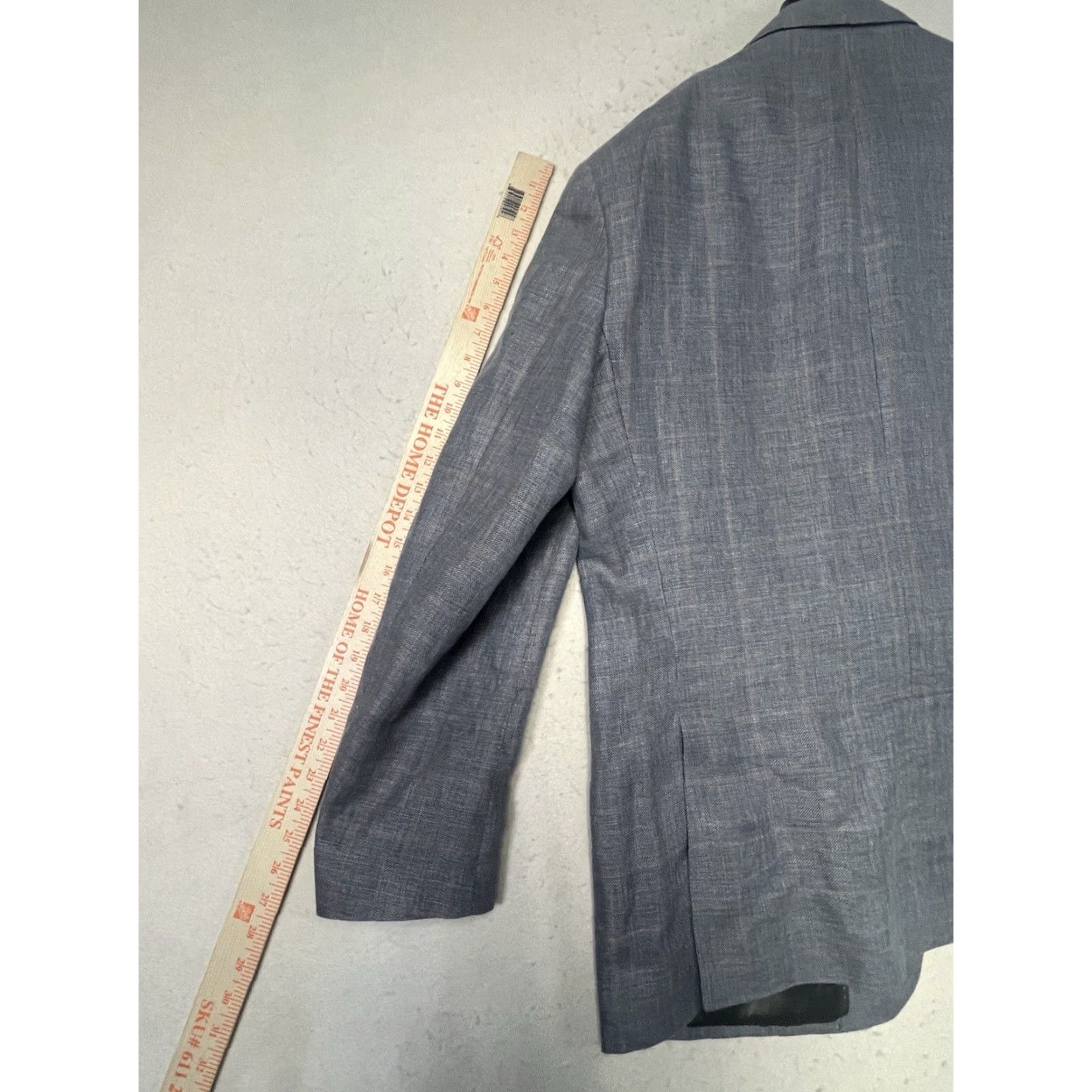 Hart Schaffner Marx Hart Schaffner Marx Gray Blazer Wool Linen Men 46L Union Made Jacket Suit Regular Single-Breasted 1 Piece Chest 46L Classic Business Men Size 46R - 5 Thumbnail