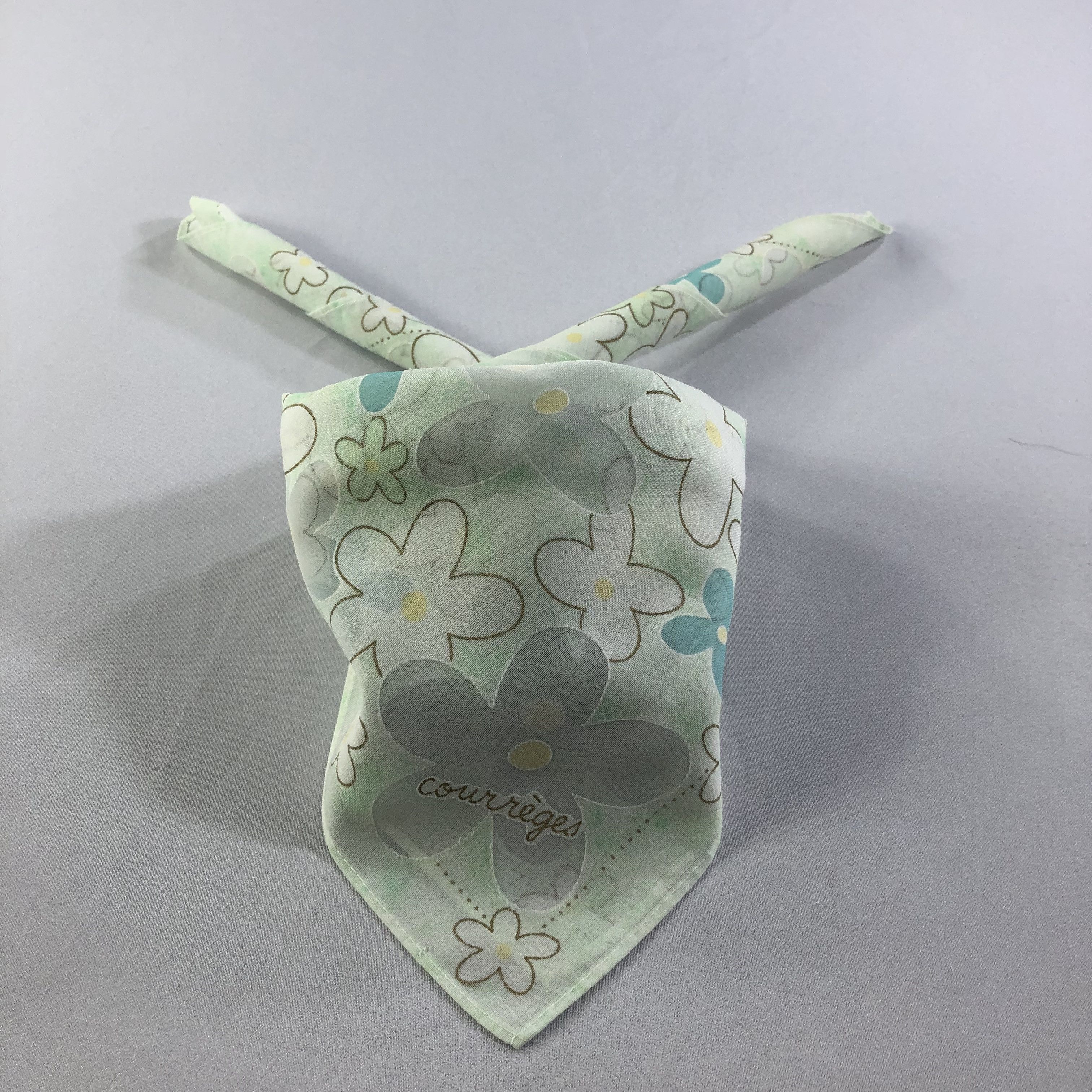 Courreges × Vintage Courreges Floral Handkerchief Neckerchief Bandana H2080 Size ONE SIZE - 2 Thumbnail