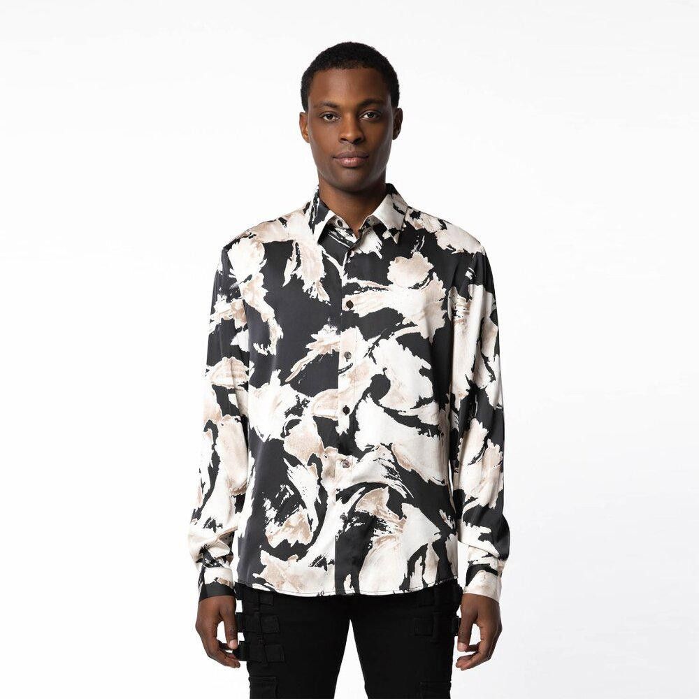 Designer AKINGS Floral Satin Shirt (Size XS) Size US XS / EU 42 / 0 - 5 Thumbnail