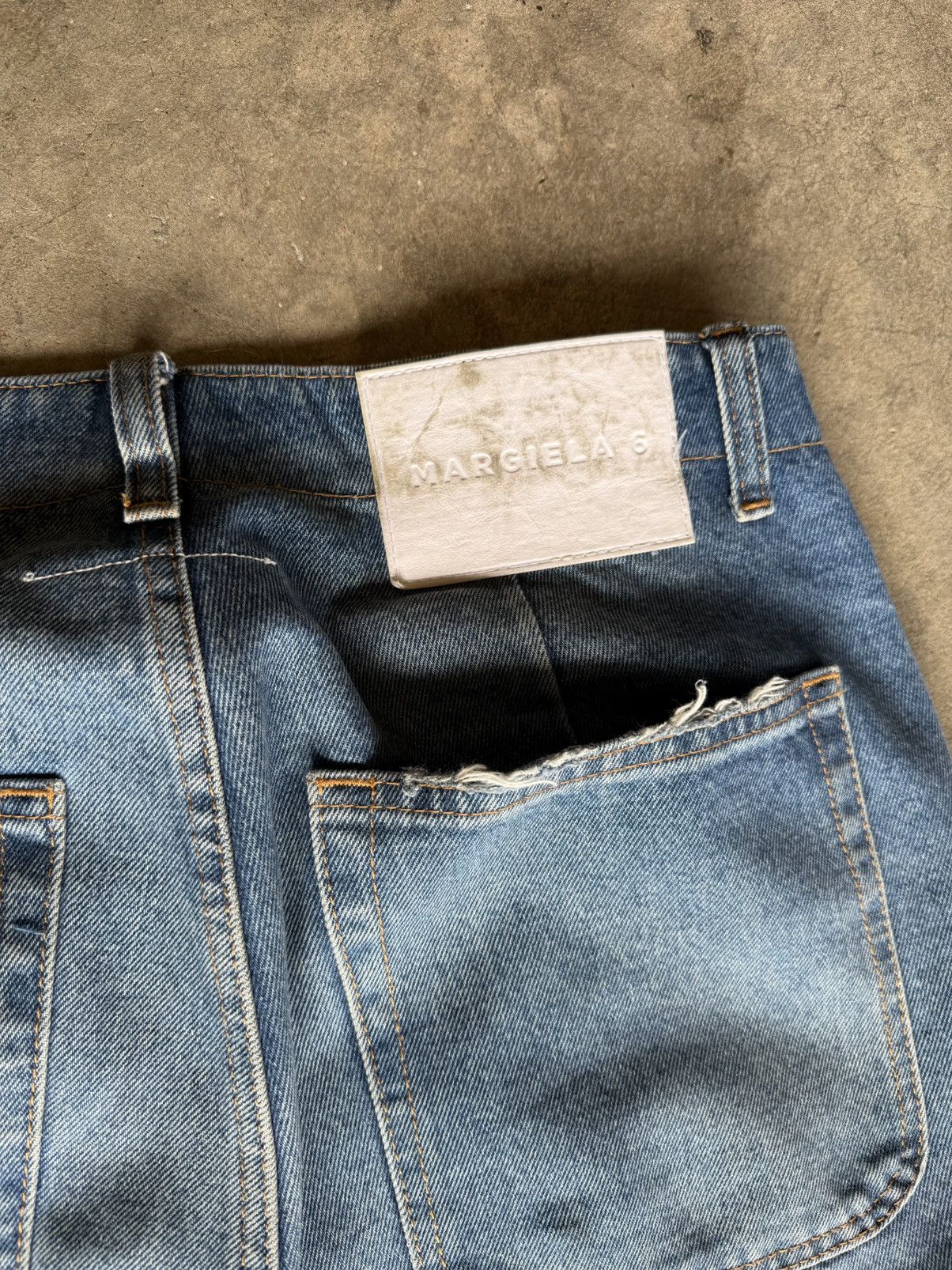 Maison Margiela MM6 Distressed Baggy Jeans