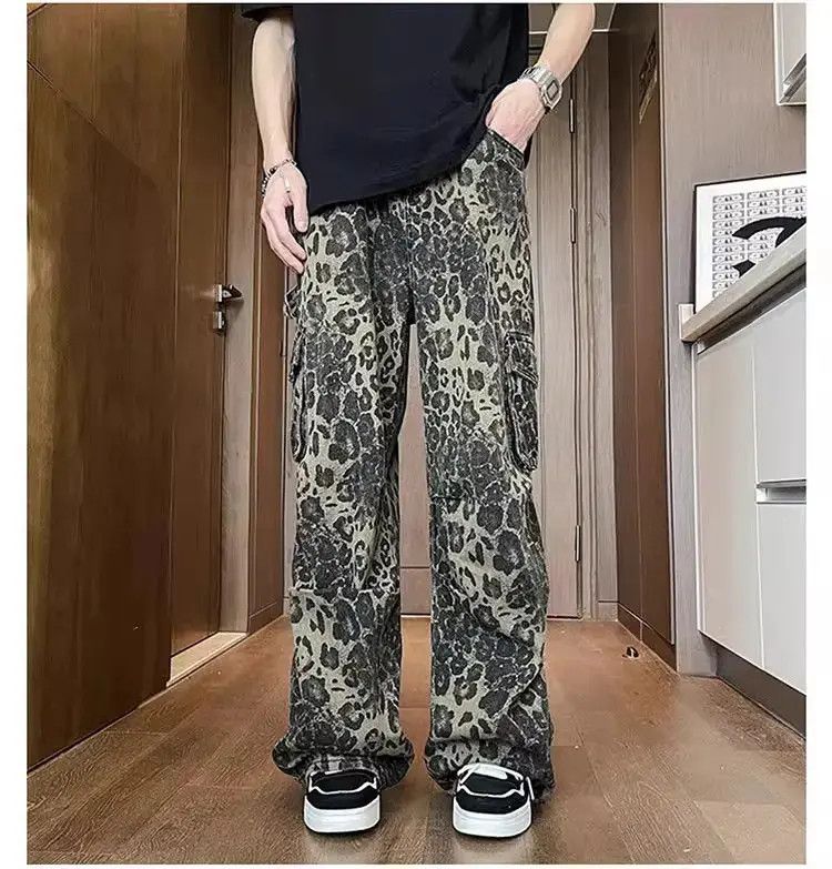 Japanese Brand Retro casual hip-hop leopard print jeans Size US 32 / EU 48 - 2 Thumbnail