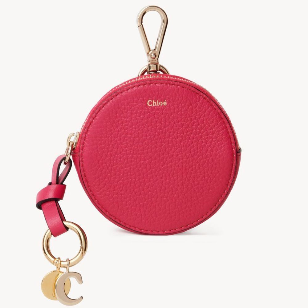 Chloe o1loc1c1024 Alphabet Round Coin Purse in Red Size ONE SIZE - 1 Thumbnail