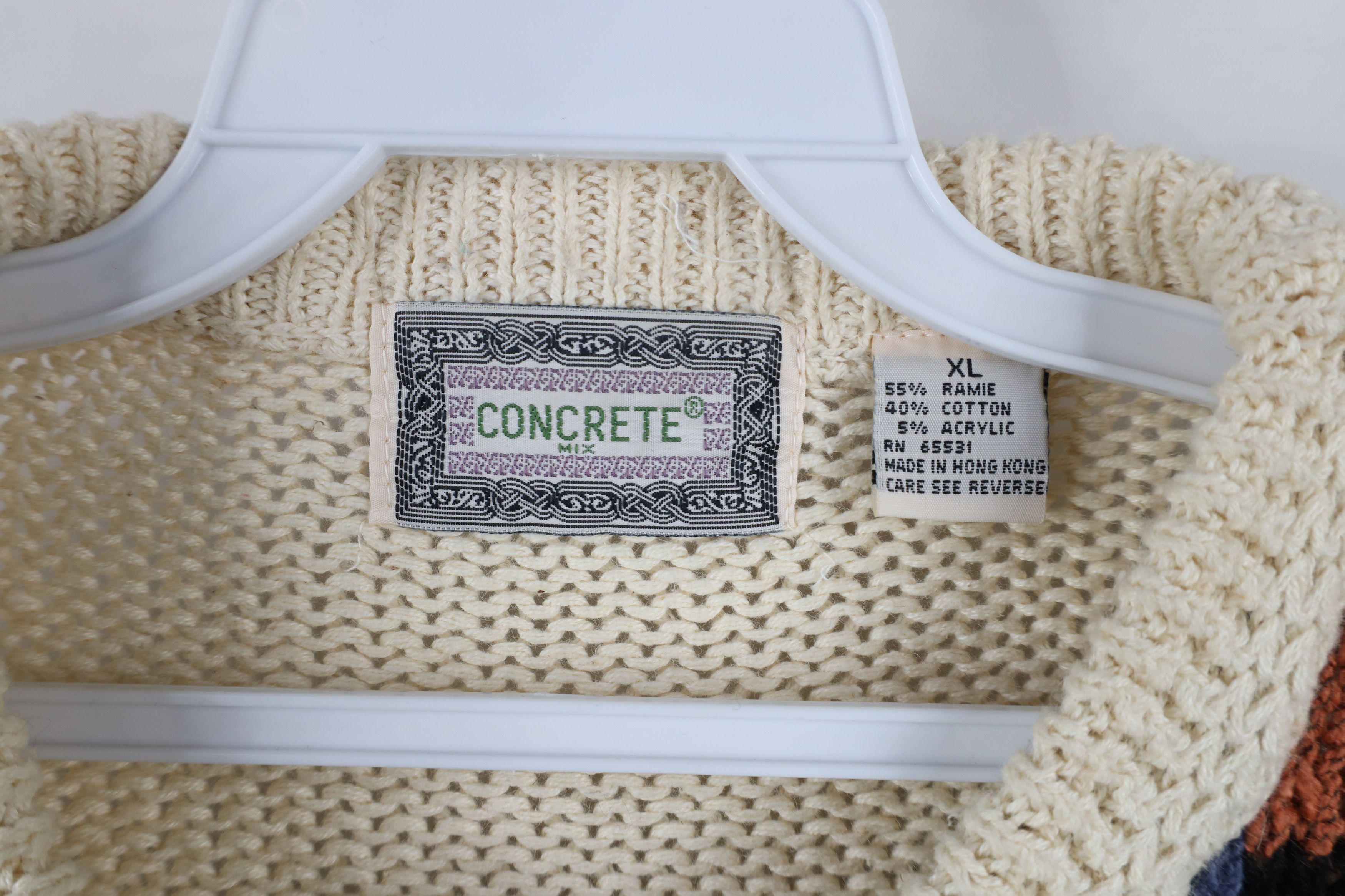 Vintage Vintage 90s Streetwear Chunky Ribbed Knit Crewneck Sweater Size US XL / EU 56 / 4 - 7 Thumbnail