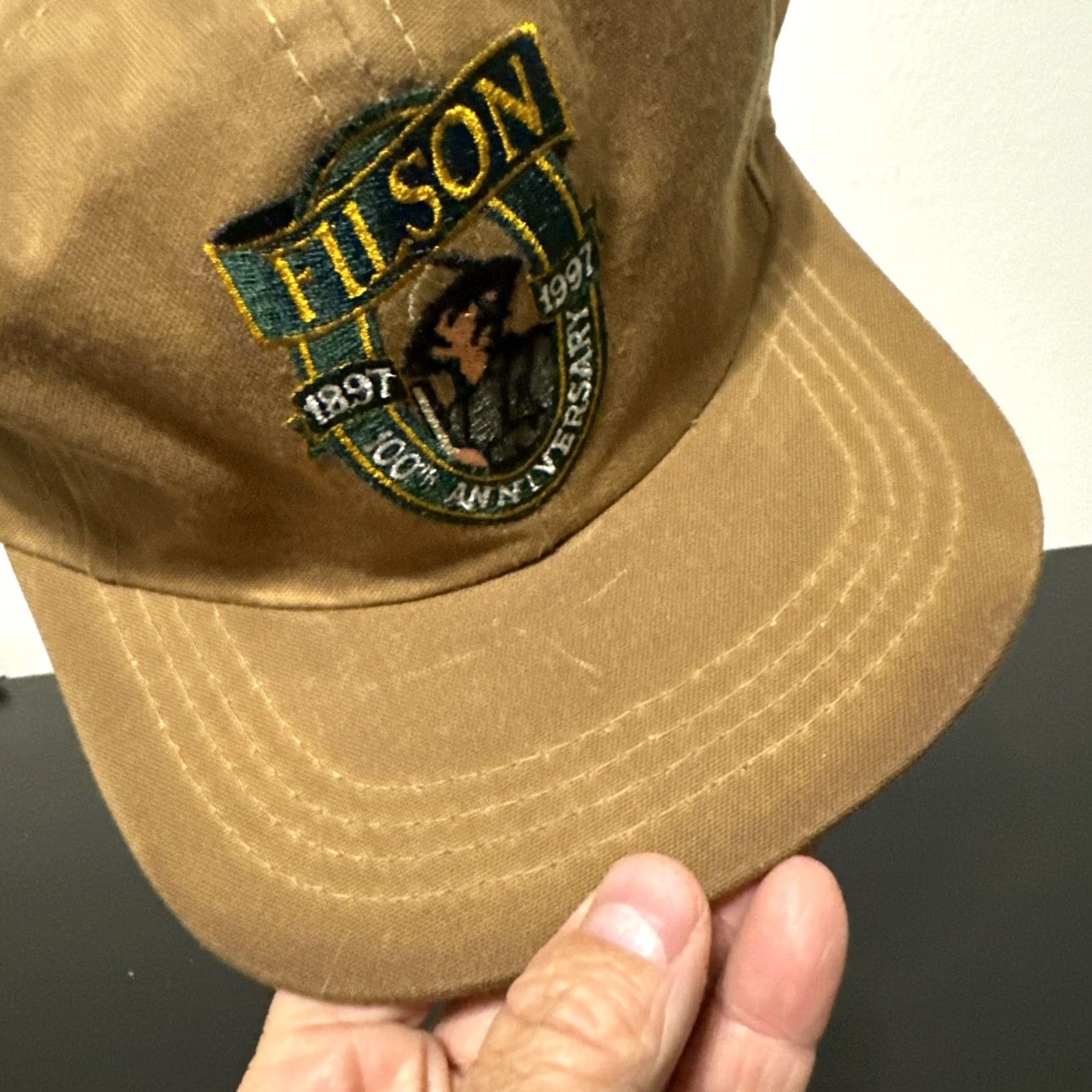 Filson VINTAGE Filson Tin Cloth Waxed Logger Cap 100th Anniversary 1897-1997 USA Made Size ONE SIZE - 2 Thumbnail