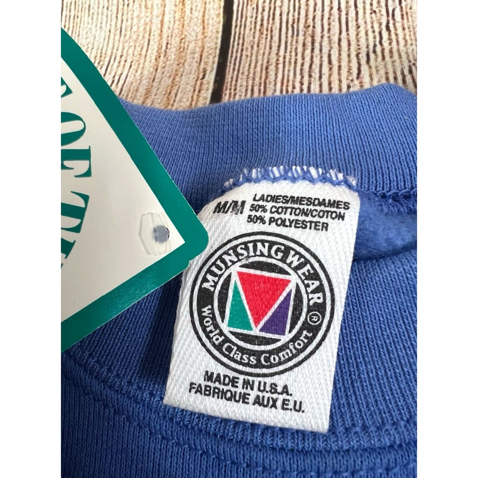 Fruit Of The Loom VINTAGE Fruit of the Loom Sweatshirt Crewneck Women’s M Blue Raglan Sleeve With Tags 90s USA USA 90s Size M / US 6-8 / IT 42-44 - 3 Thumbnail