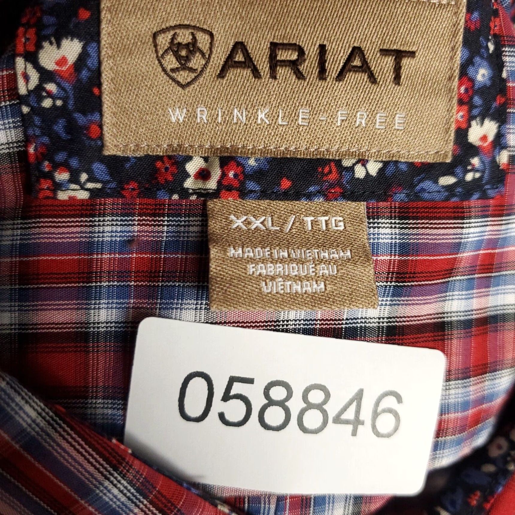 Ariat Ariat Men's Shirt 2XL Red Plaid Button-Up Long Sleeve Casual Shirt Size US XXL / EU 58 / 5 - 7 Thumbnail