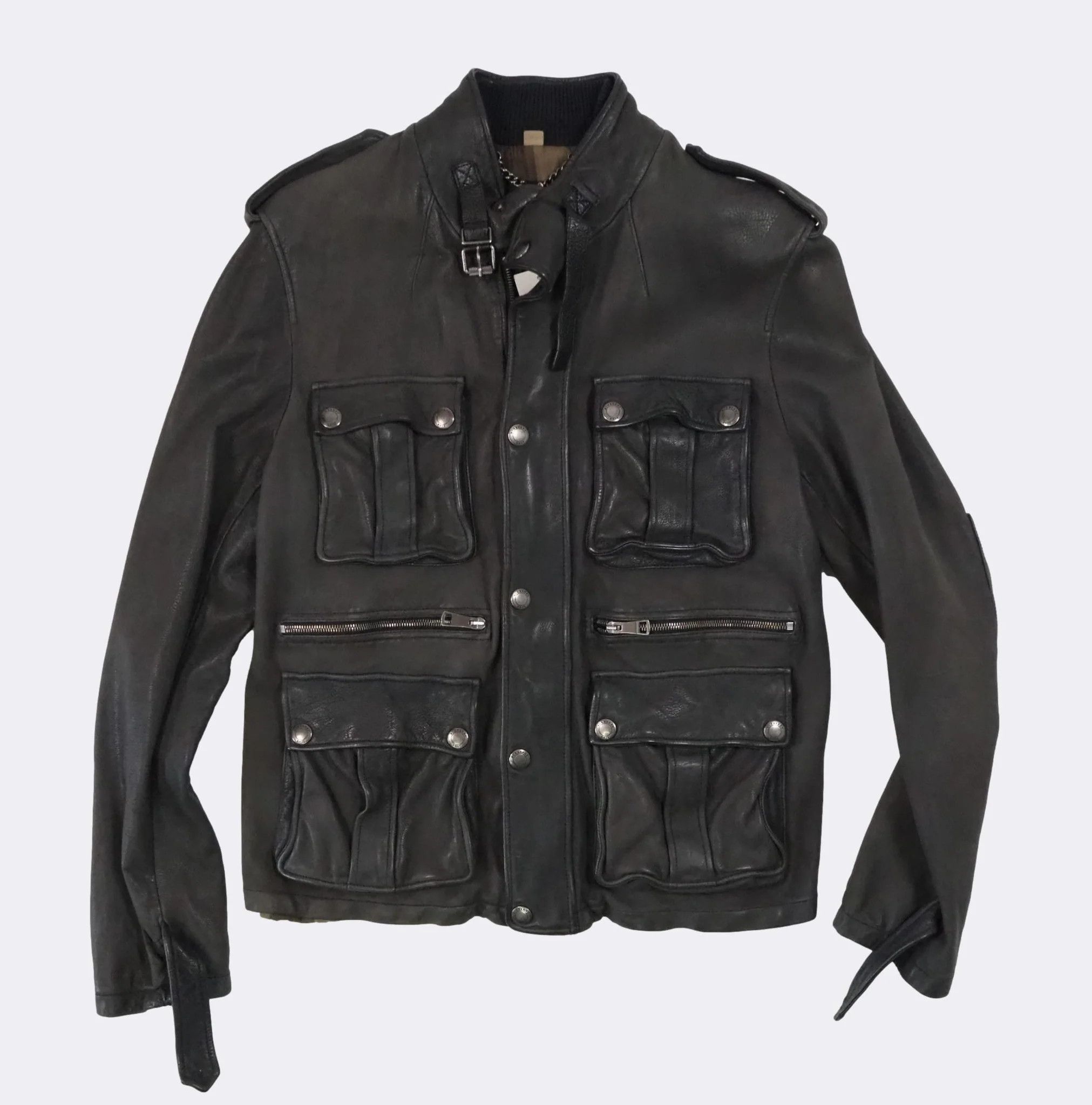 Men's Burberry Brit Calfskin Leather Field Jacket $1810