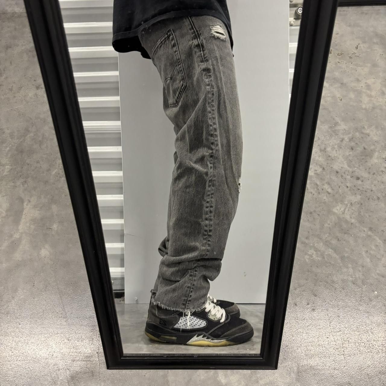 Japanese Brand × Vintage Crazy Vintage Y2K/2000s Grunge Faded Black Denim Jeans! Size US 28 / EU 44 - 2 Thumbnail