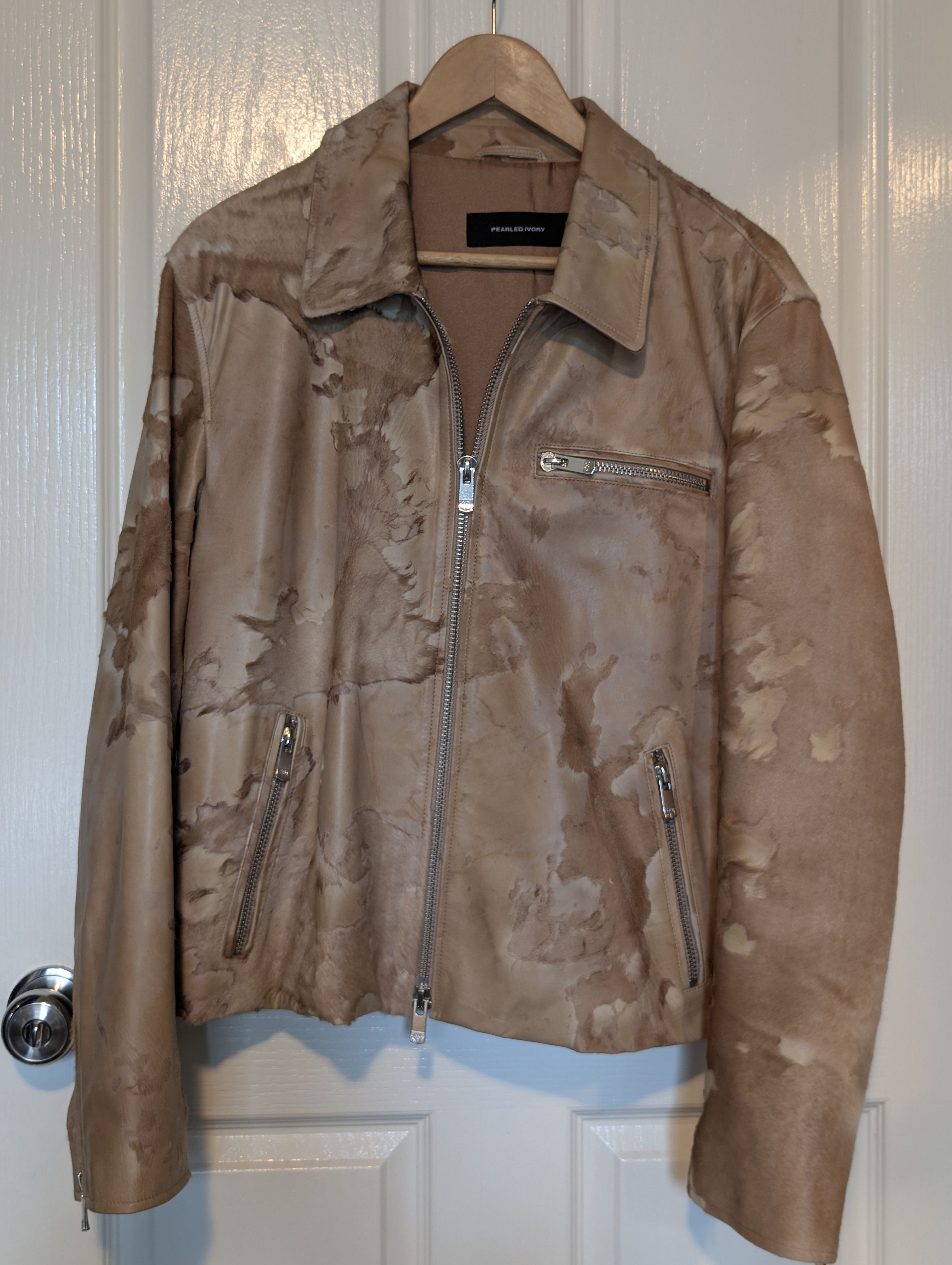 Pearled Ivory Rare Archive Hyde Blouson Leather Jacket Size US M / EU 48-50 / 2 - 2 Thumbnail