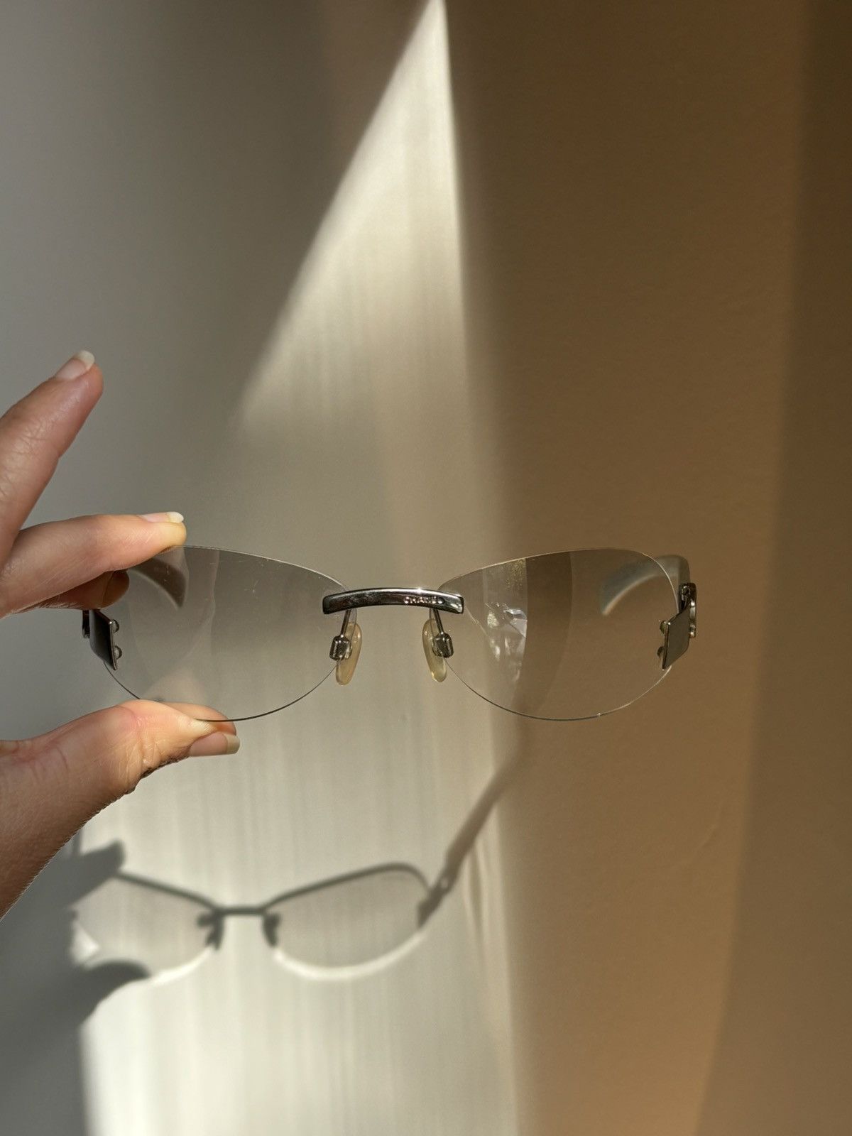 Chanel Chanel Sunglasses 4037 CC Rhinestone 4017 Rimless A0049 Size ONE SIZE - 3 Thumbnail