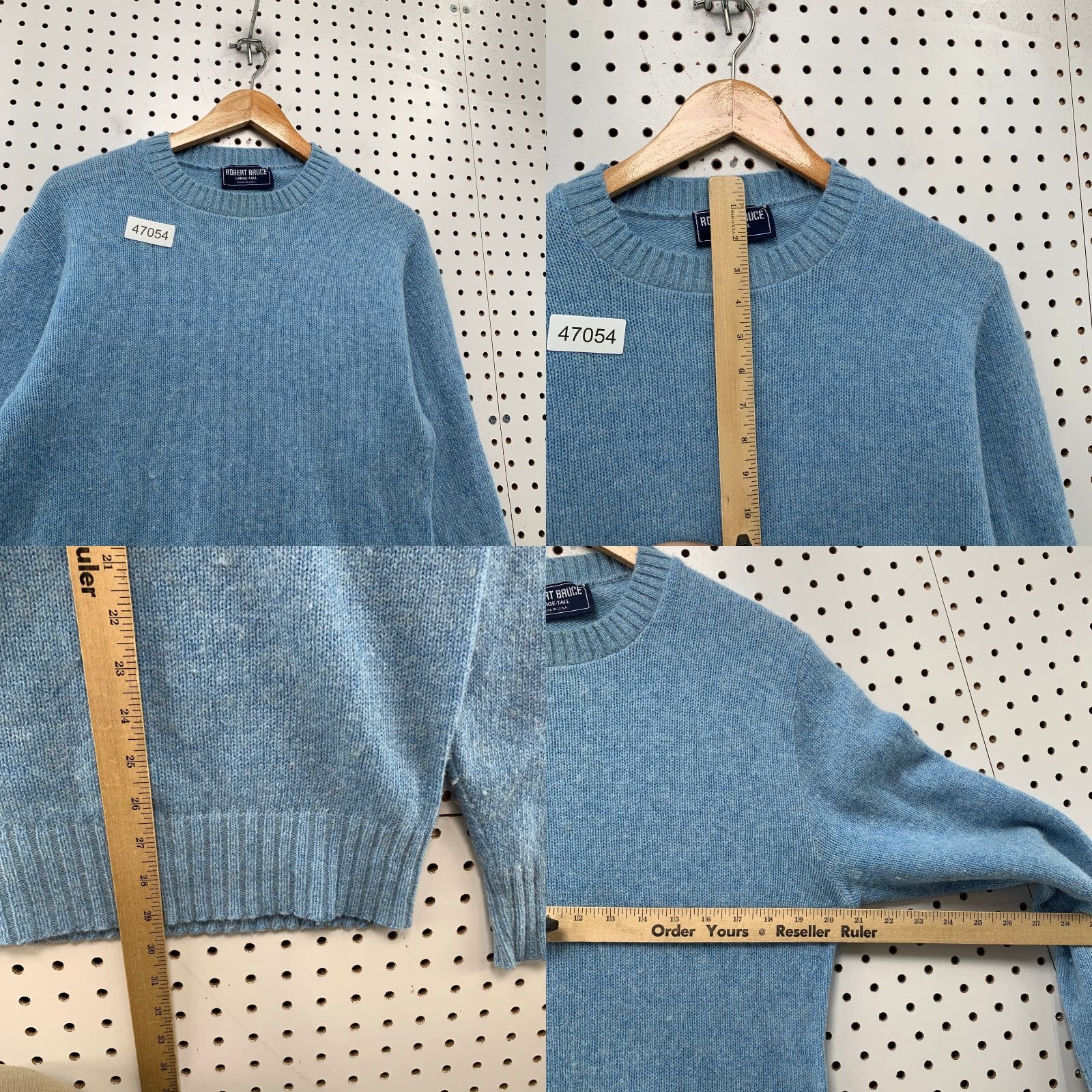 Vintage VINTAGE Robert Bruce Wool Sweater Mens Large Fits Medium Knit Work Made Usa Shirt Mens L Blue Wool Pullover 80s USAٺ Size US L / EU 52-54 / 3 - 8 Thumbnail