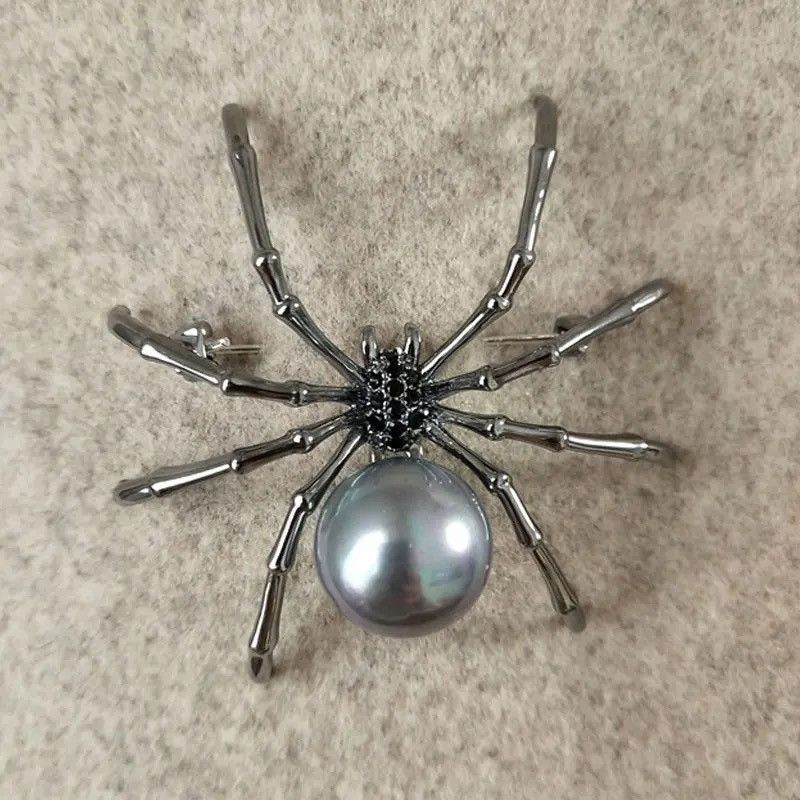 Jewelry × Vintage Exaggerated Big Black Spider Brooch 🕷️ Size ONE SIZE - 5 Thumbnail