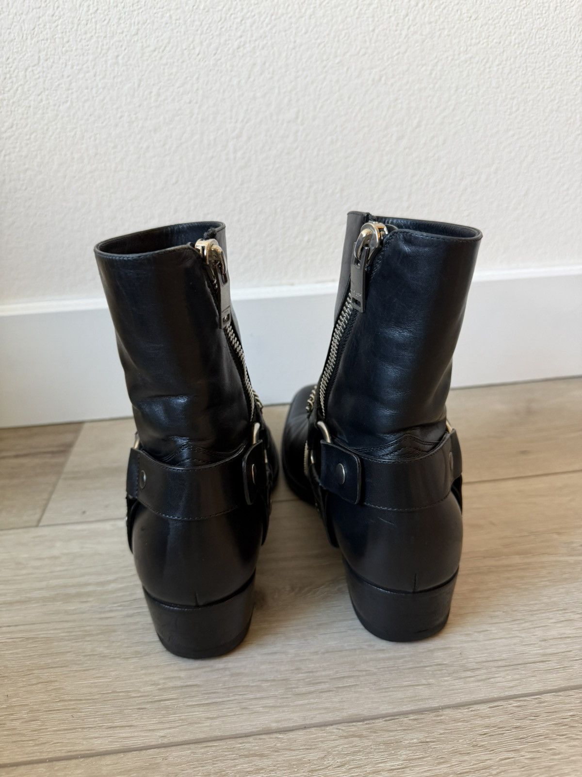 Saint Laurent Paris FW13 Leather Chain Harness Wyatt Boots 40 Size US 7.5 / EU 40-41 - 5 Thumbnail