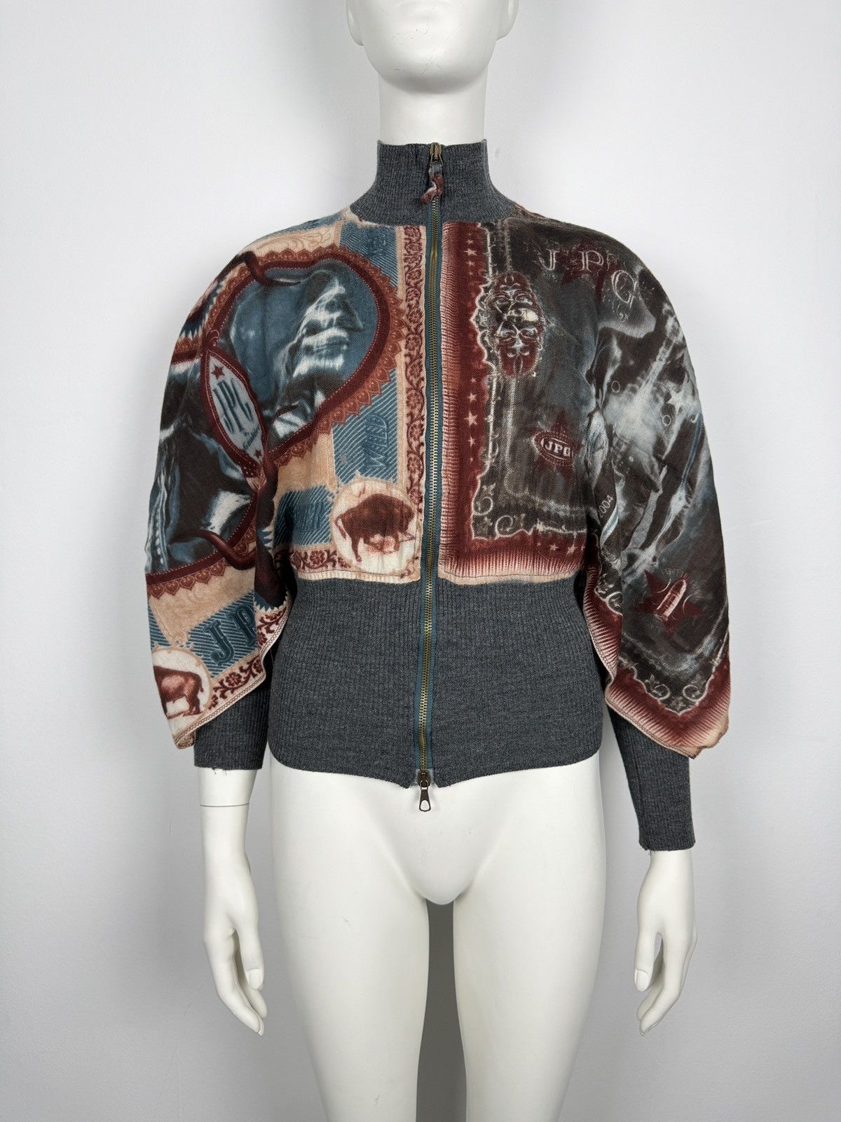 Jean Paul Gaultier Jean Paul Gaultier 1998 Native X-Ray Print Poncho Jacket Size S / US 4 / IT 40 - 2 Thumbnail
