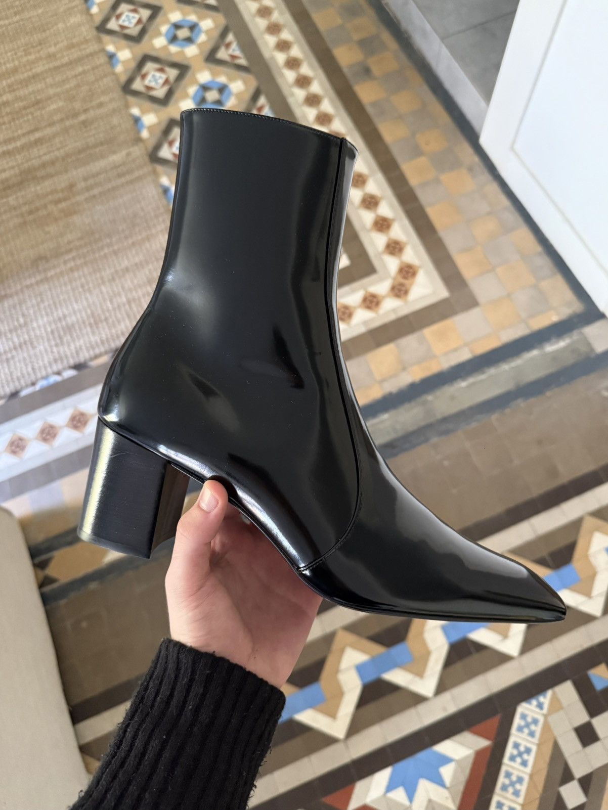 Saint Laurent XIV 70mm Leather Boots (Vitello Marilyn)