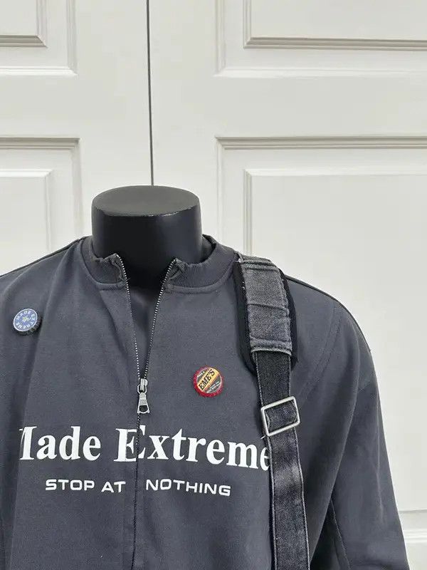 VIBE Vintage Street Punk Letter Print Badge Jacket Zipper Coat Size US M / EU 48-50 / 2 - 5 Thumbnail