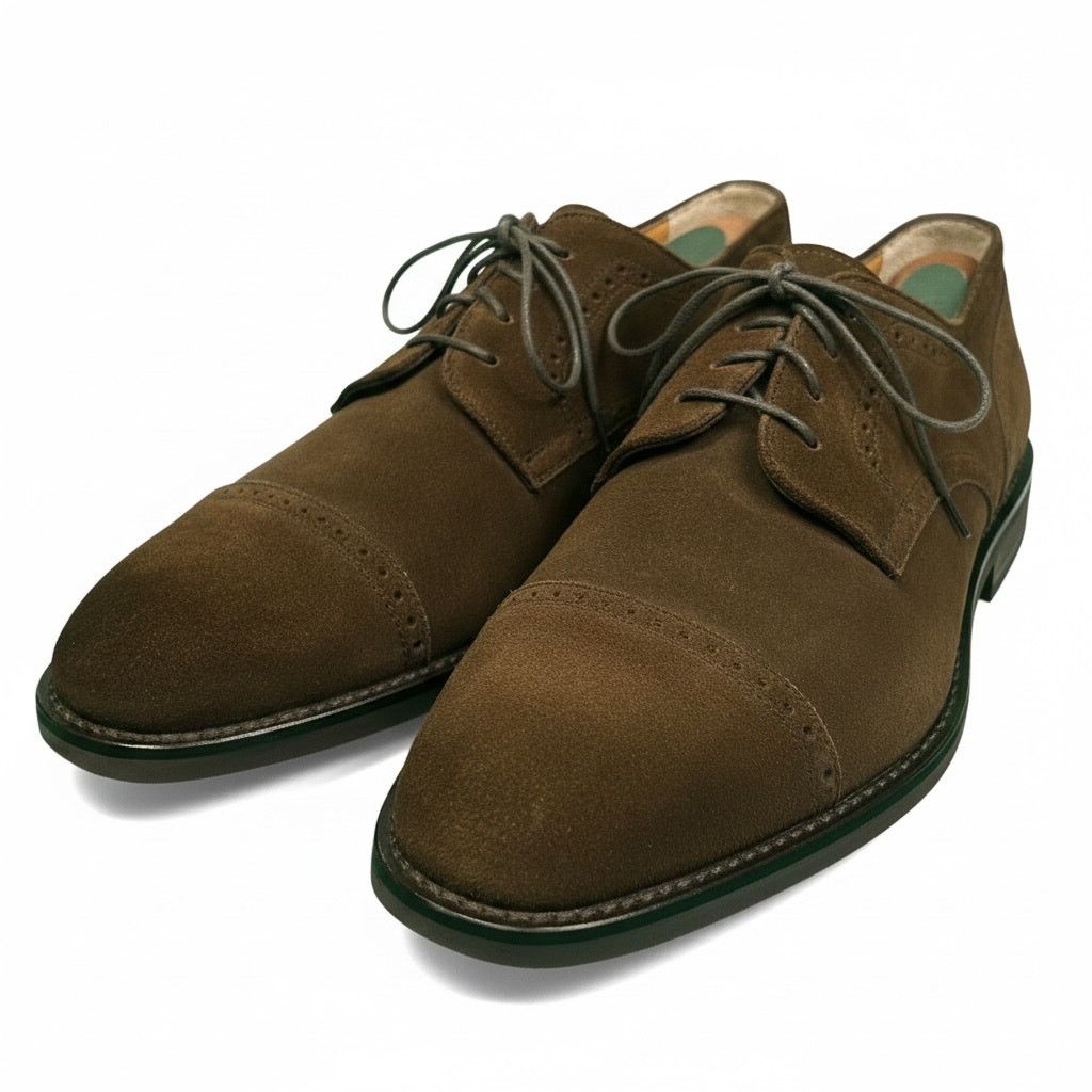 Bruno Magli Bruno Magli Talbot Lace Up Brown Suede Oxfords Men's 10.5 Size US 10.5 / EU 43-44 - 1 Thumbnail