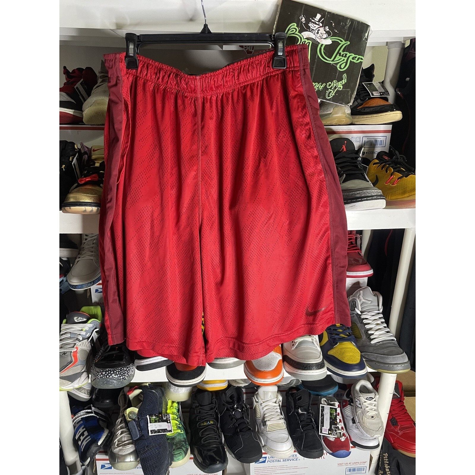 Nike Size 2XL- Nike Dri-fit Basketball Shorts Red Dark Red Size US 41 - 1 Thumbnail