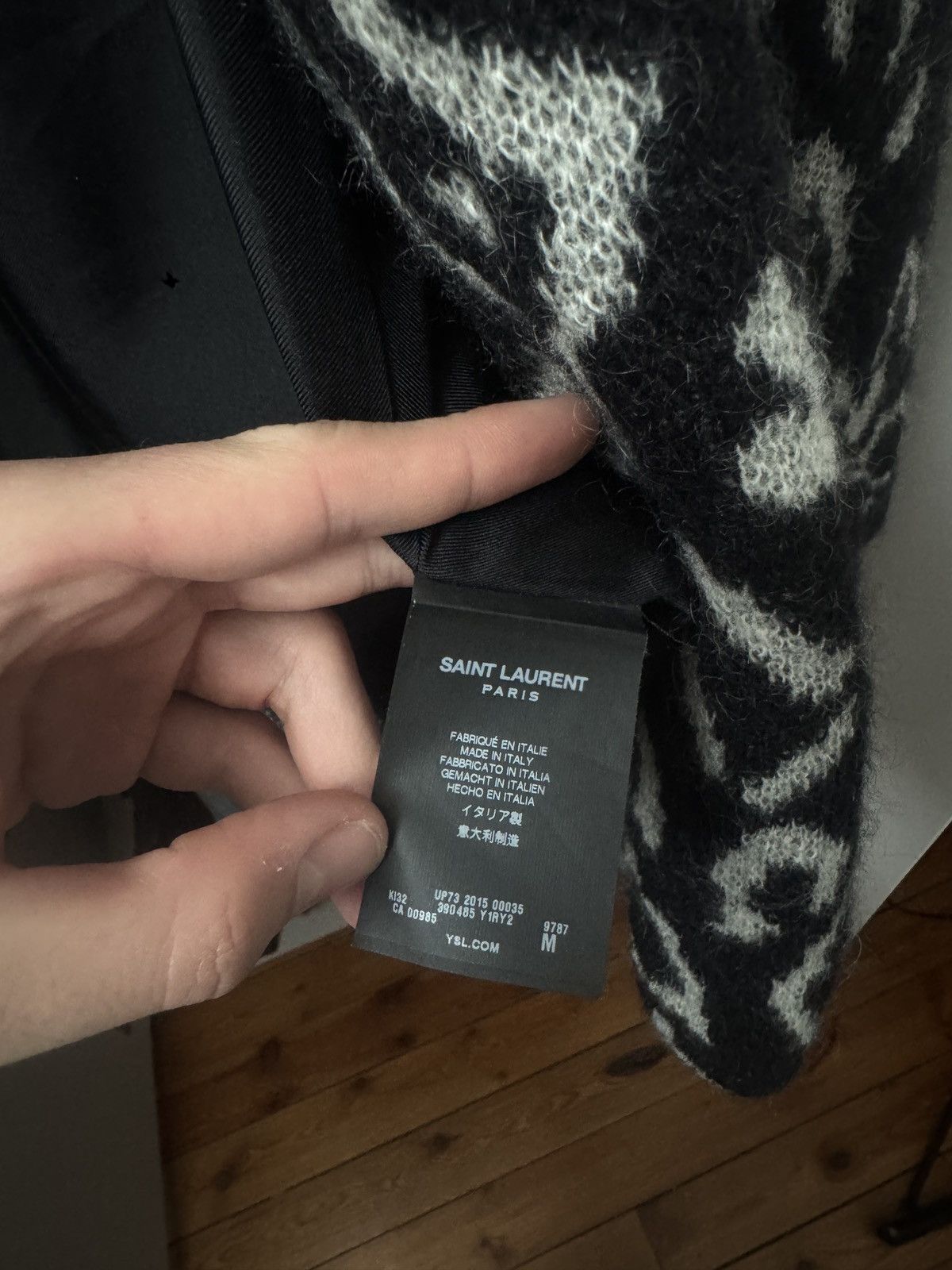 Saint Laurent Paris Saint Laurent FW15 Hedi Slimane Leopard Mohair Cardigan Size US M / EU 48-50 / 2 - 3 Thumbnail