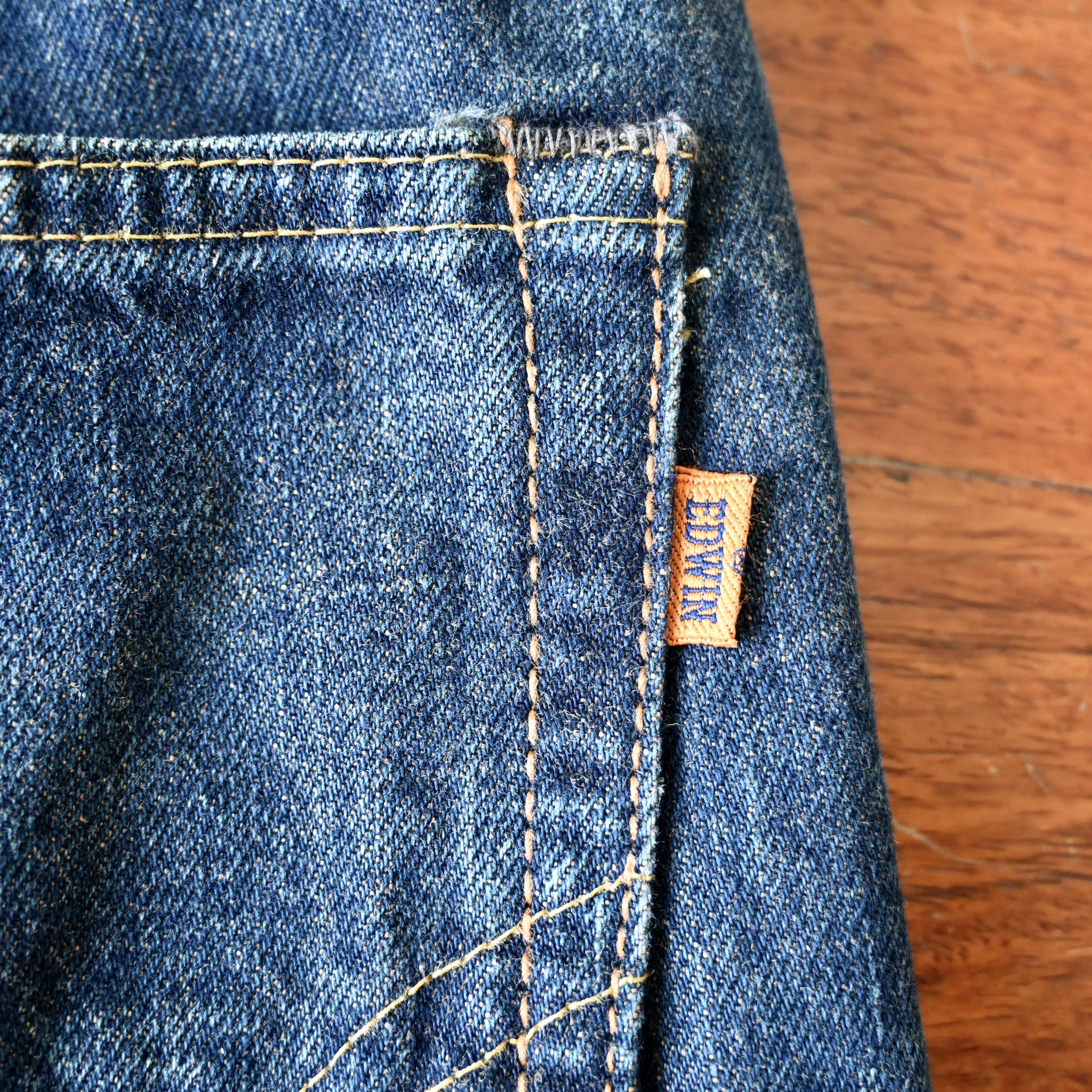Edwin VTG 1990s EDWIN selvedged jeans, muddy wash, made in Japan Size US 32 / EU 48 - 18 Thumbnail