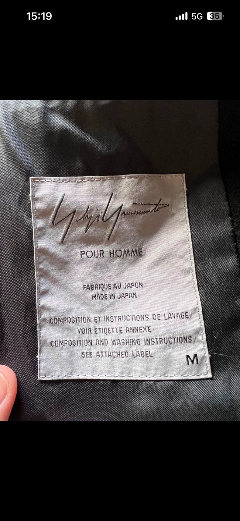 Yohji Yamamoto Yohji Yamamoto Yohji Yamamoto Wool Coat for Autumn Winter- Size US M / EU 48-50 / 2 - 3 Thumbnail