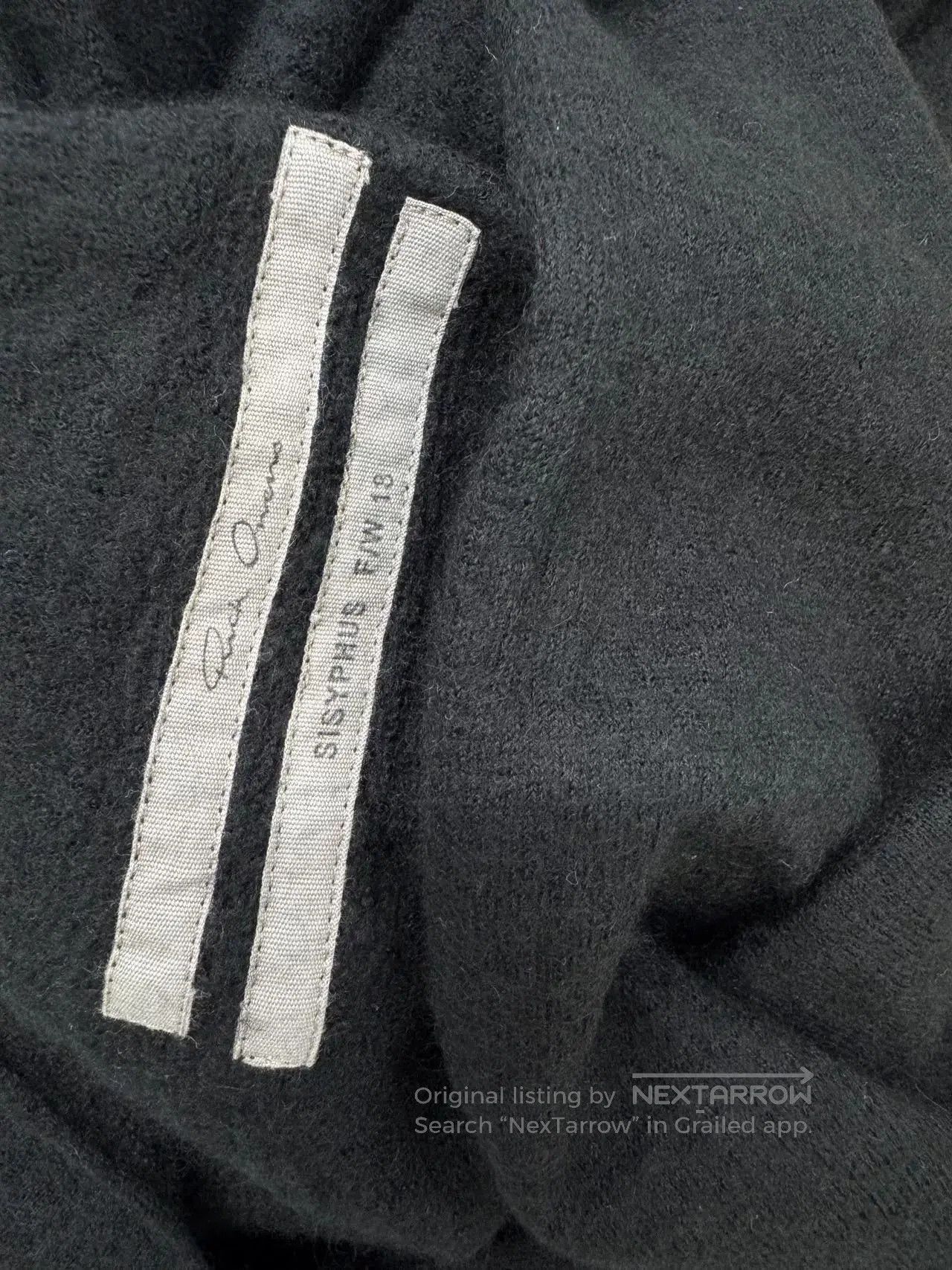 Rick Owens Rick Owens Black V-Neck Wool Sweater. Size S / US 4 / IT 40 - 5 Thumbnail