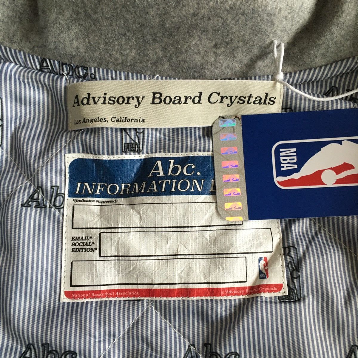 Abc. NBA Team Varsity Jacket (Grey)