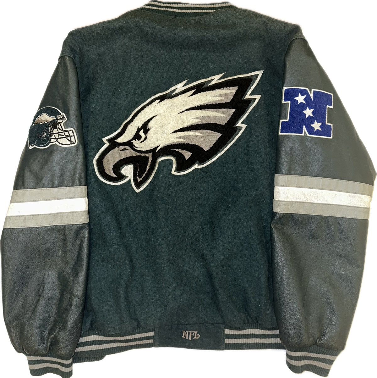 NFL Philadelphia Eagles Double Sided Varsity Jacket Size US XL / EU 56 / 4 - 1 Thumbnail