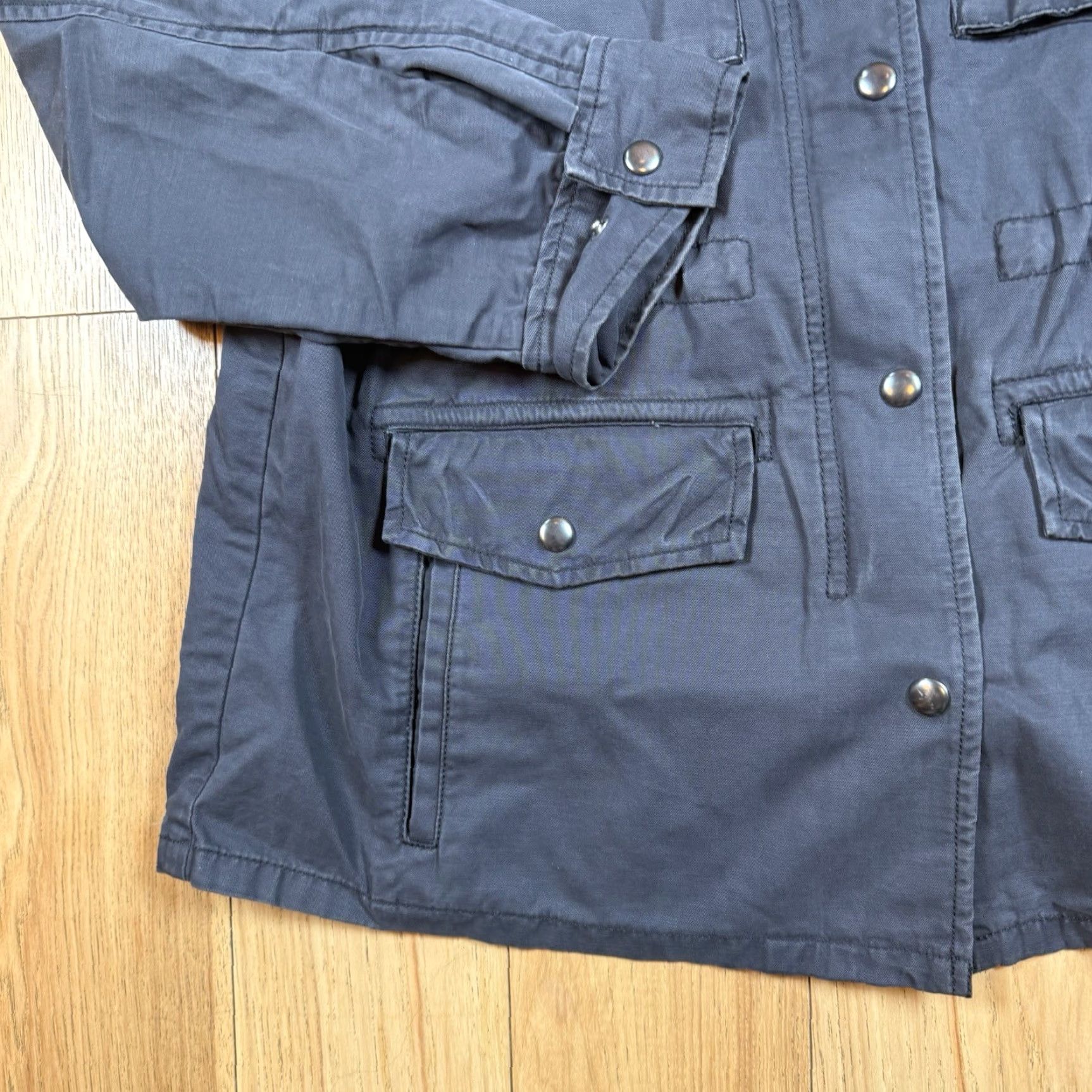 Gap VINTAGE Gap Jacket Women’s M Button Gray Military Jacket with Jewels / Dazzles (Cotton) Regular Women’s Size M Size M / US 6-8 / IT 42-44 - 4 Thumbnail