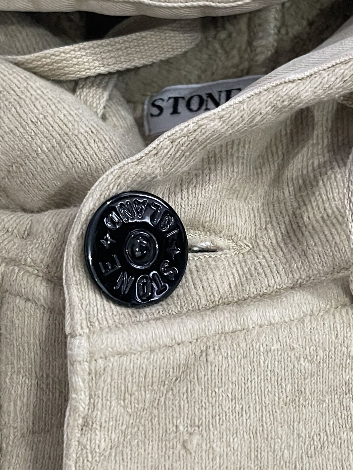 Stone Island Vintage 1999 Stone Island Beige Fleece Lined Hoodie Jacket Size US L / EU 52-54 / 3 - 6 Thumbnail