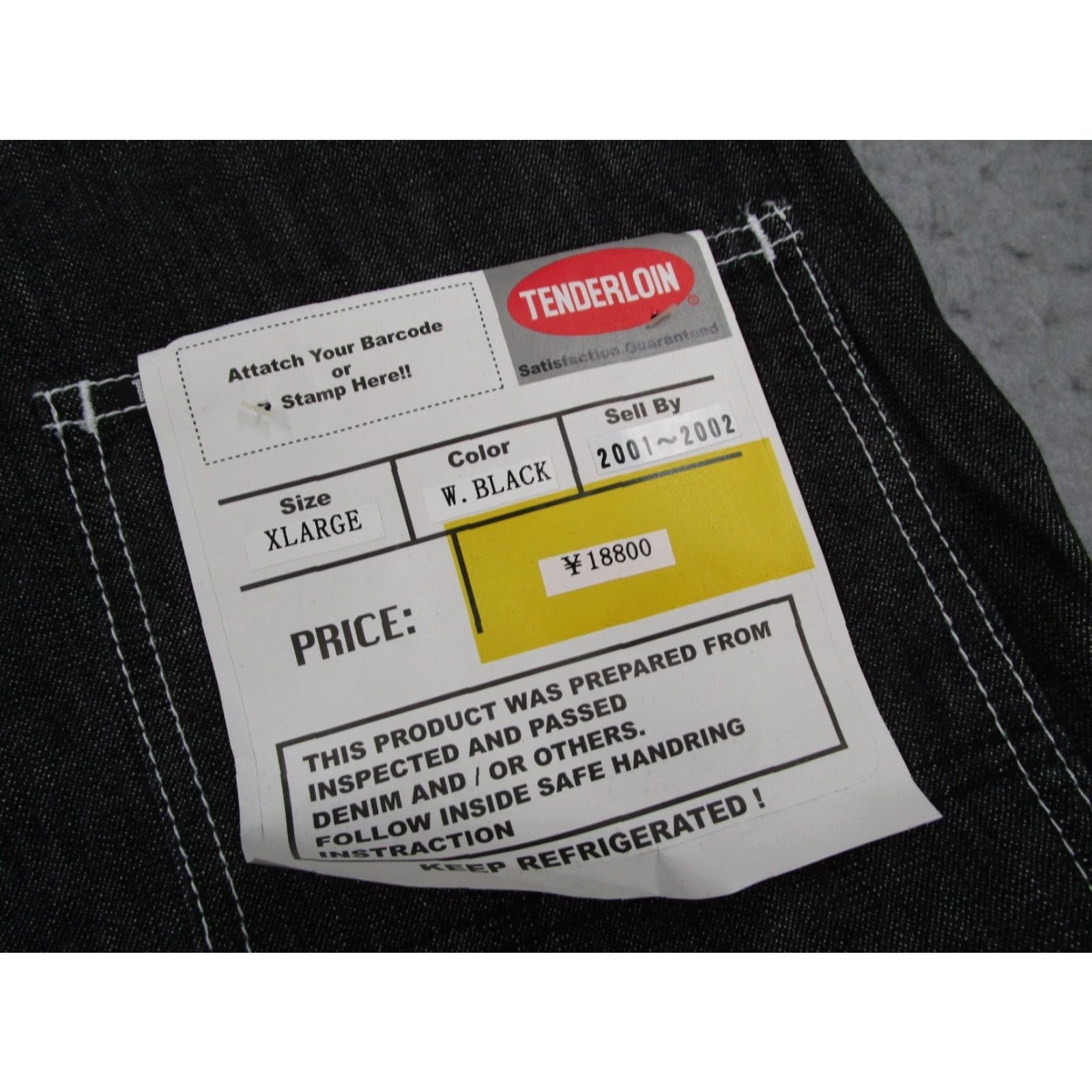 Tenderloin TENDERLOIN Jeans Mens XL Black Cinch Back Denim 5-Pocket Relaxed High Rise Baggy Made in Japan Size US 36 / EU 52 - 3 Thumbnail