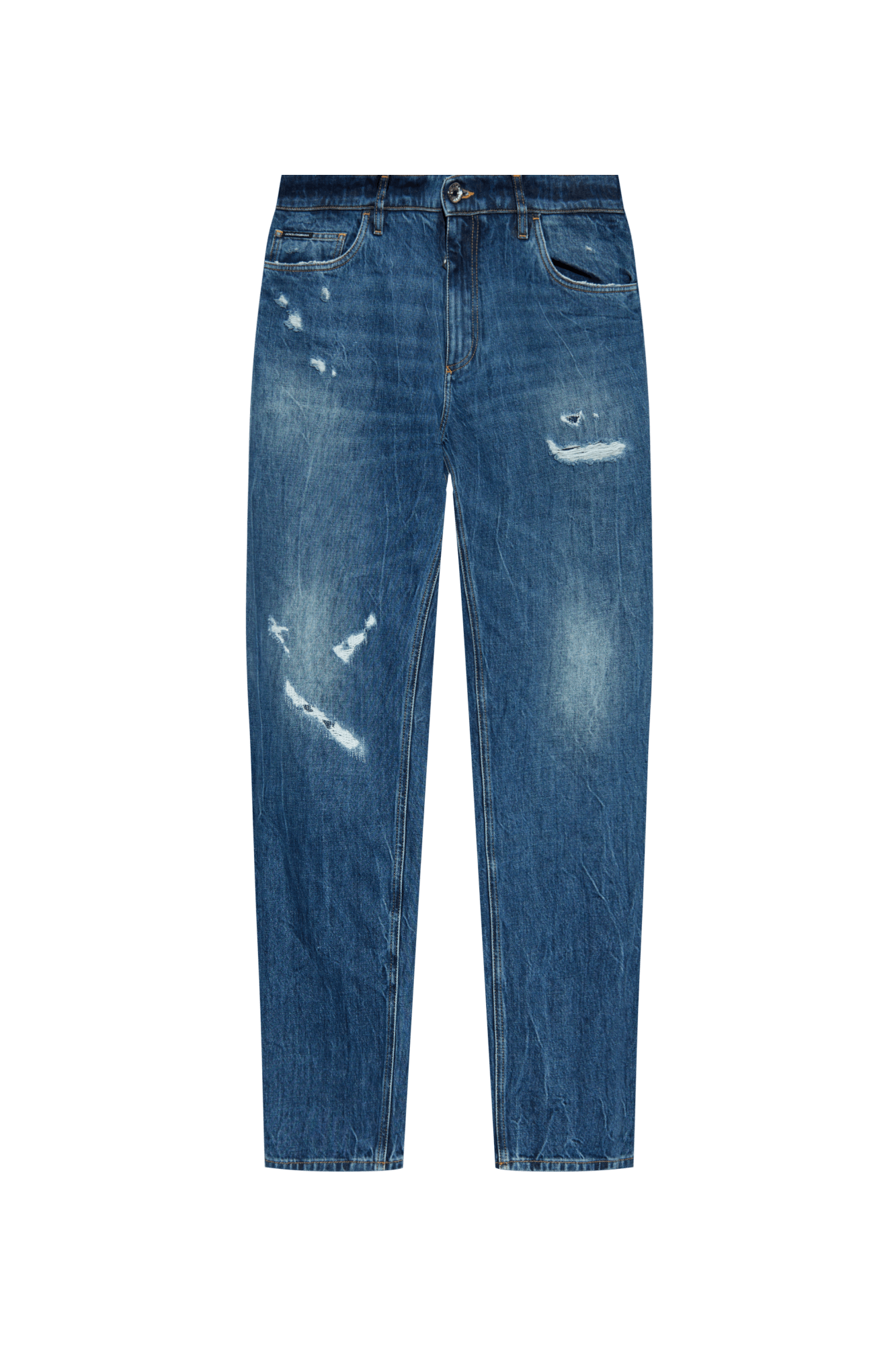o1s22i1n0225 Distressed Loose Fit Jeans in Blue