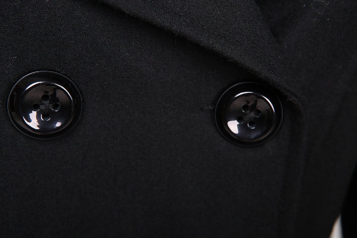 Other Black Mid-Length Wool Blend Coat Size XXL / US 16-18 / IT 52-54 - 5 Thumbnail